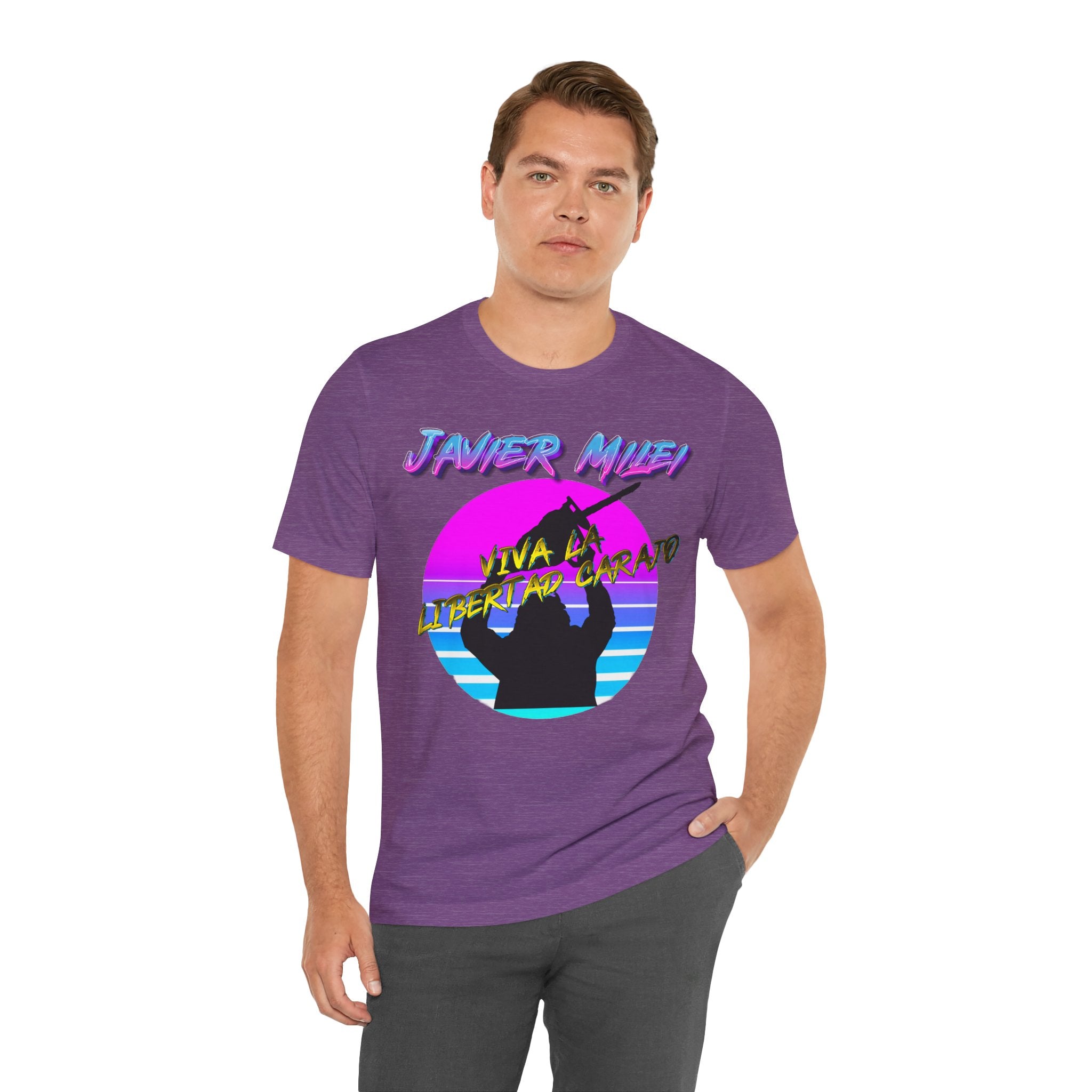 "Chainsaw of Freedom" Javier Milei Synthwave Tee