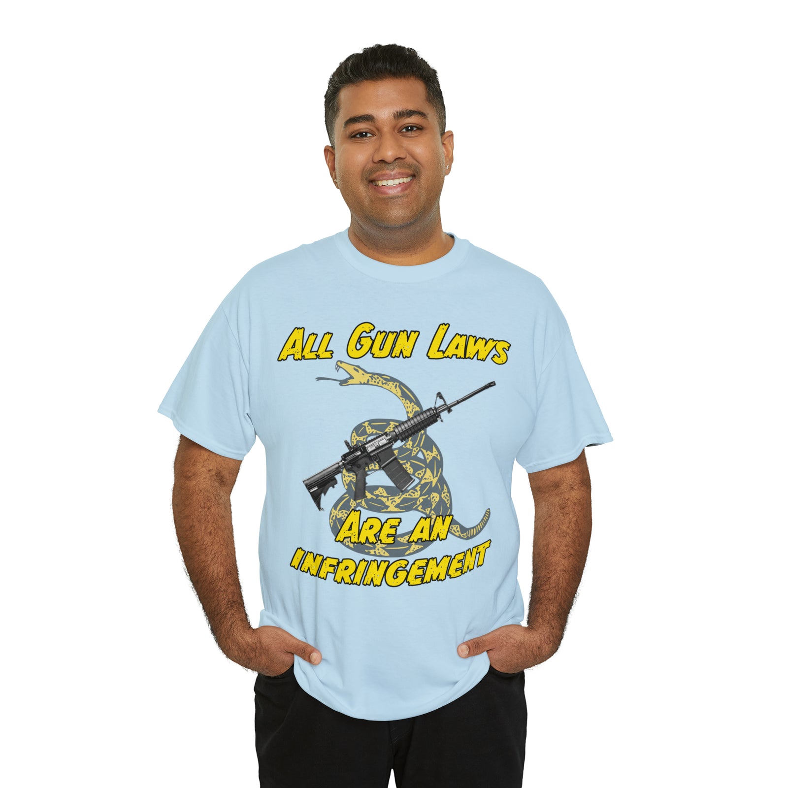All Gun Rights Are Infringements AR15 Gadsden T-Shirt