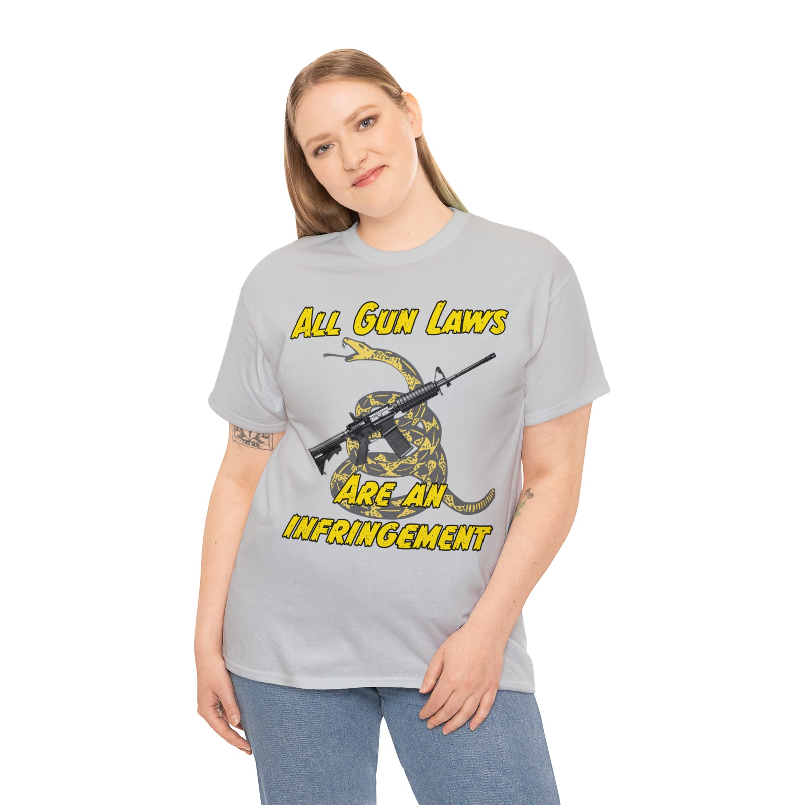 All Gun Rights Are Infringements AR15 Gadsden T-Shirt
