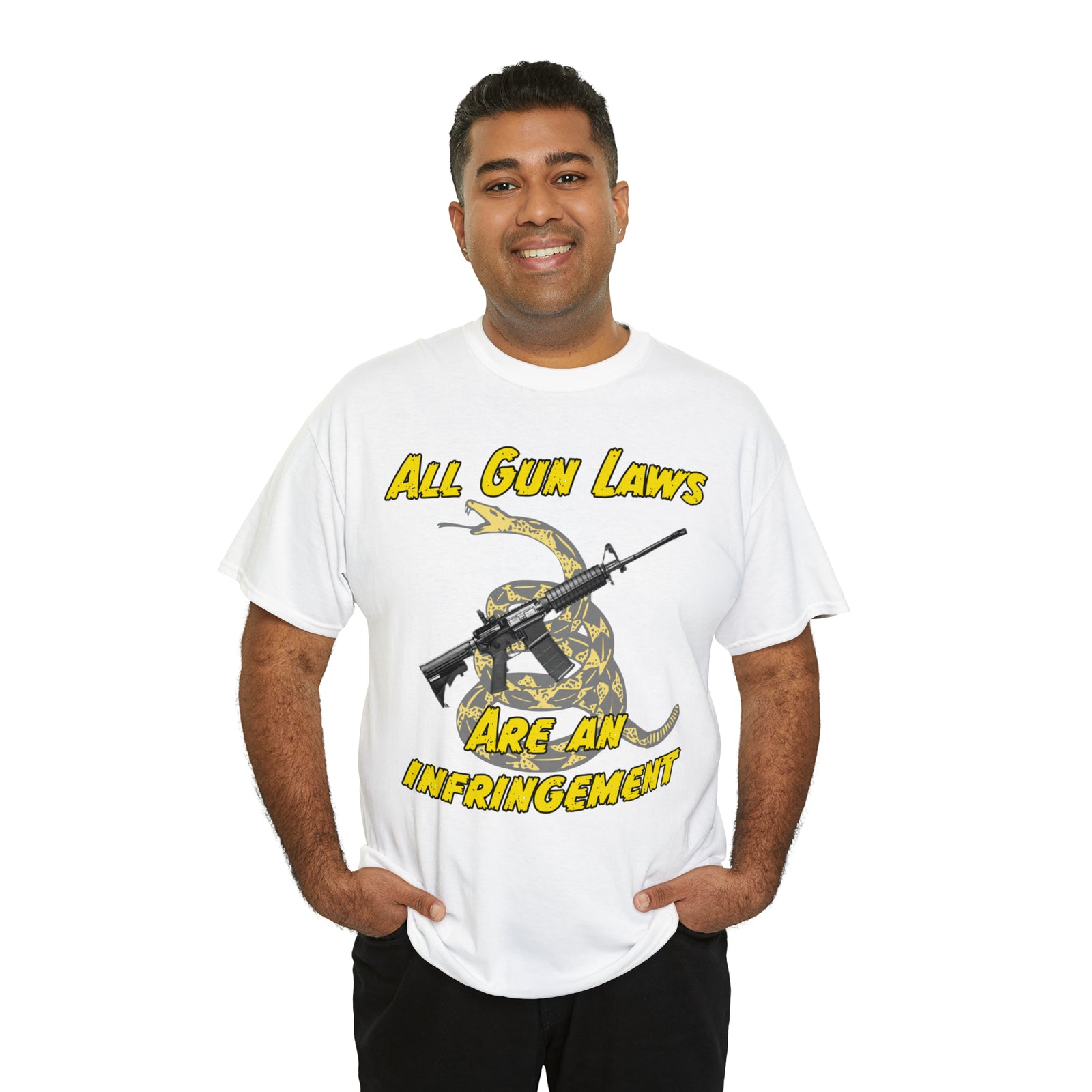 All Gun Rights Are Infringements AR15 Gadsden T-Shirt