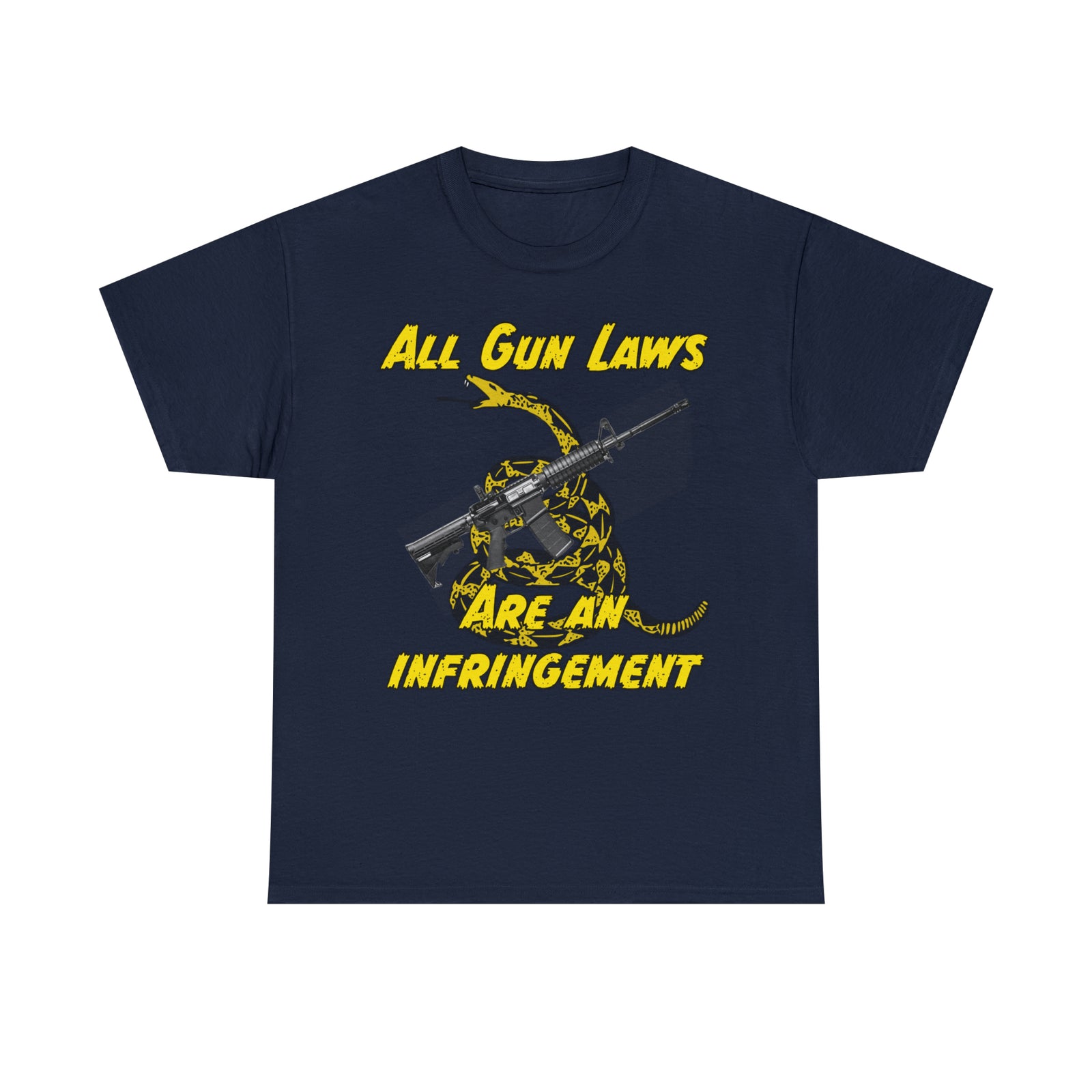 All Gun Rights Are Infringements AR15 Gadsden T-Shirt