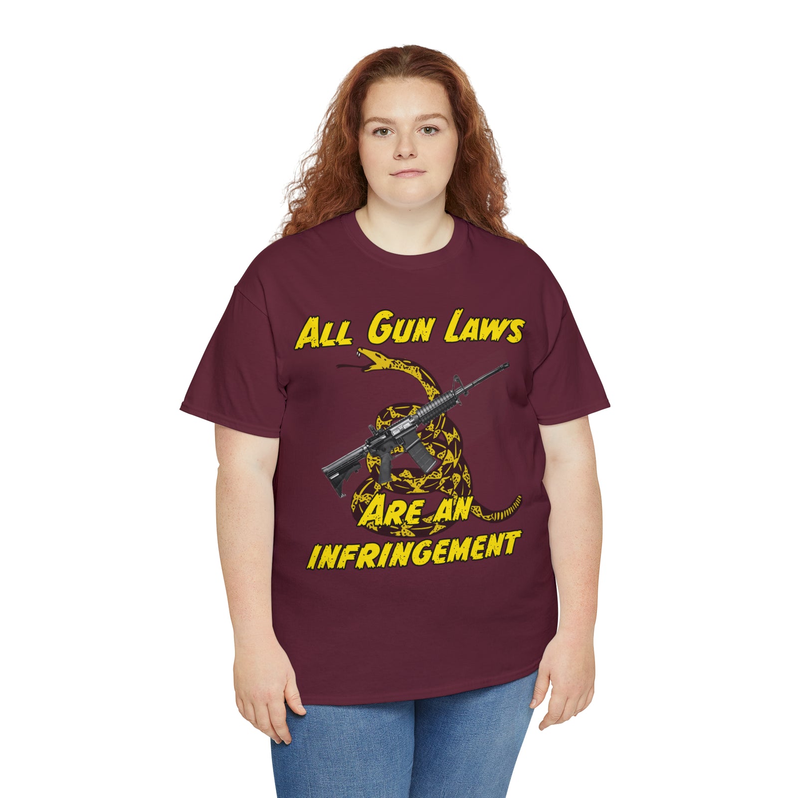 All Gun Rights Are Infringements AR15 Gadsden T-Shirt