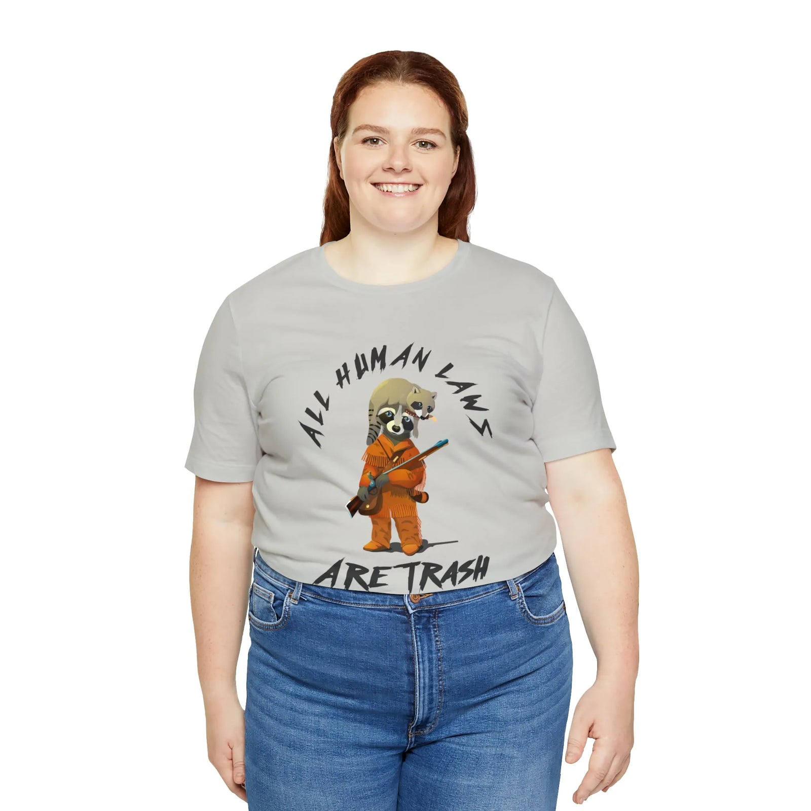 All Human Laws Are Trash Raccoon T-Shirt