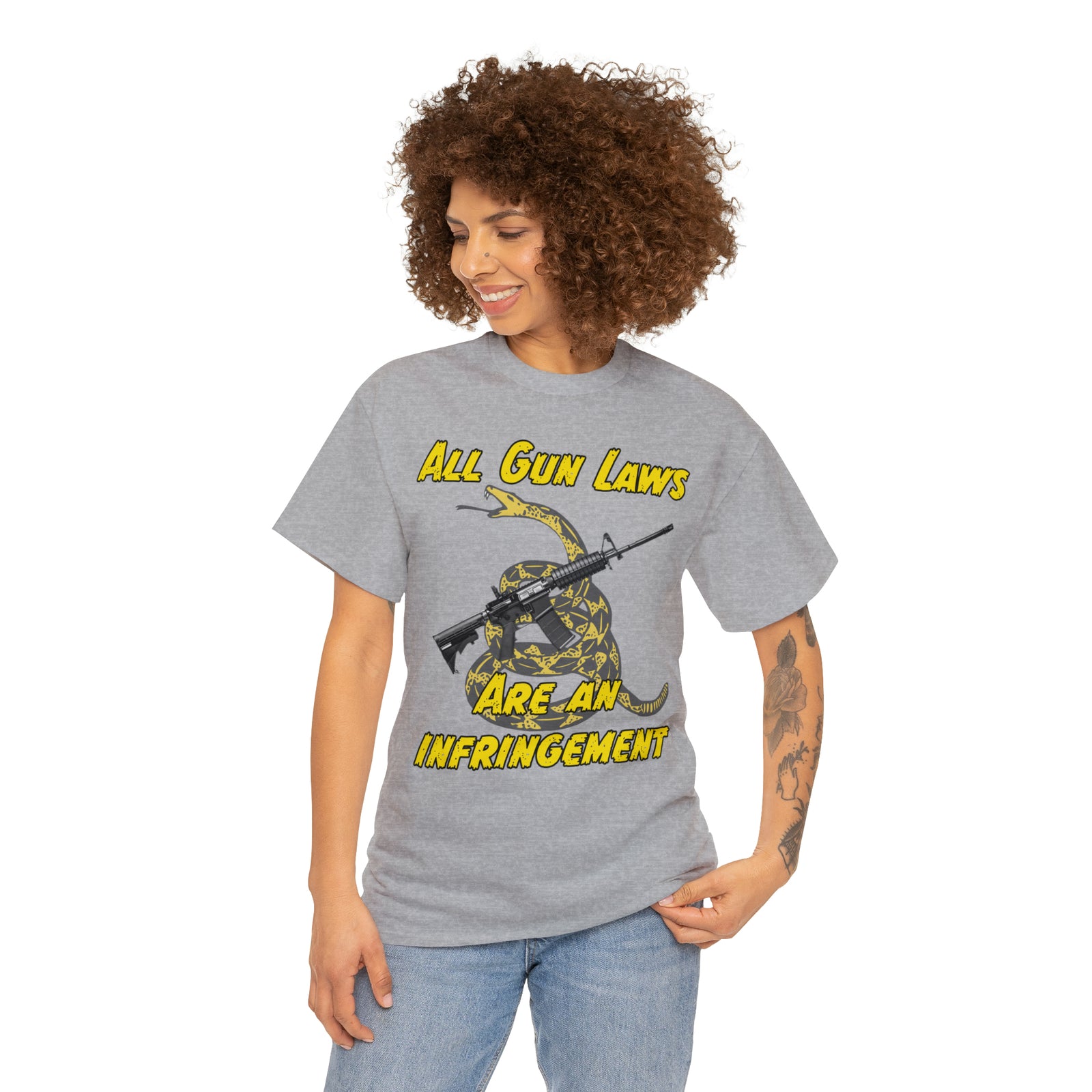 All Gun Rights Are Infringements AR15 Gadsden T-Shirt