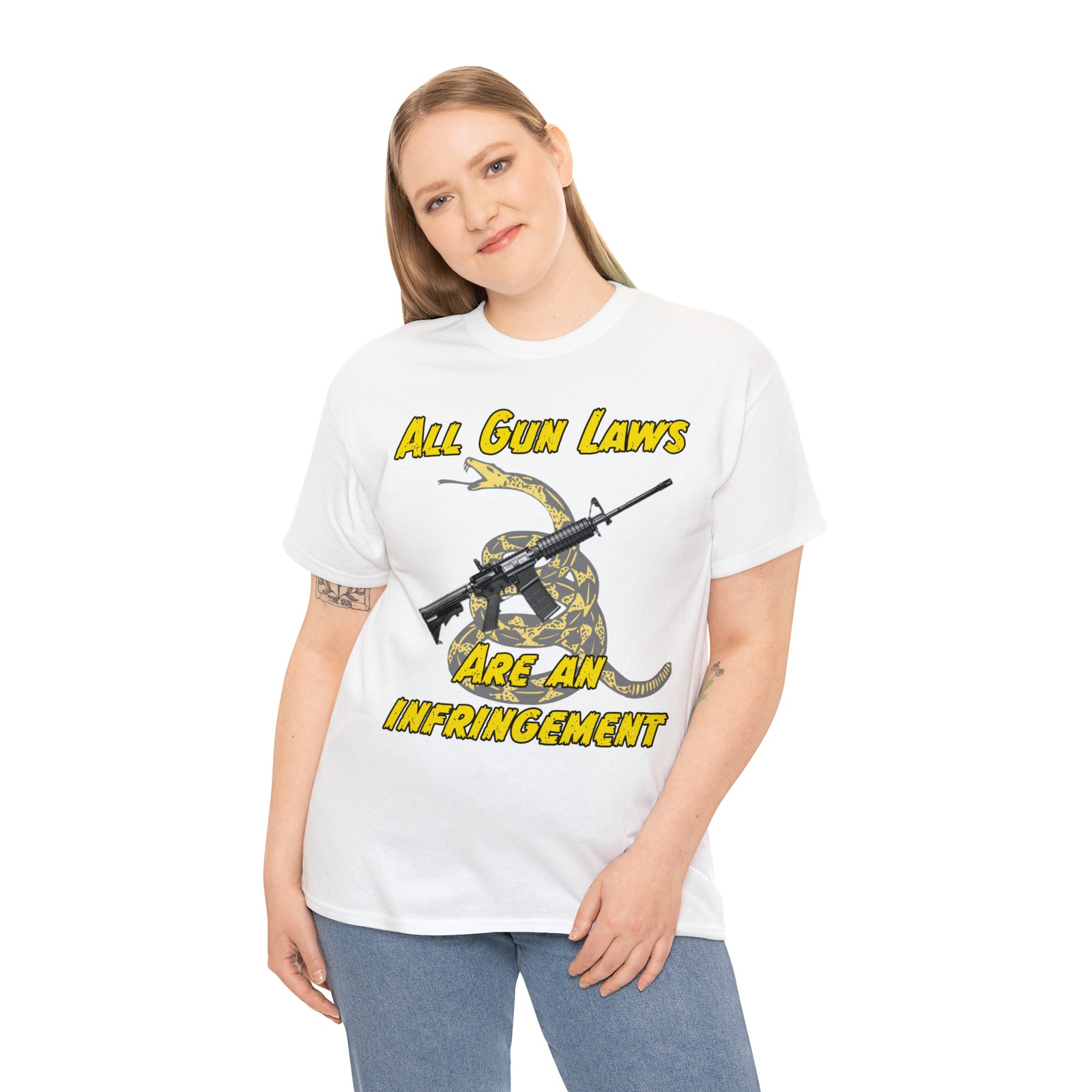 All Gun Rights Are Infringements AR15 Gadsden T-Shirt