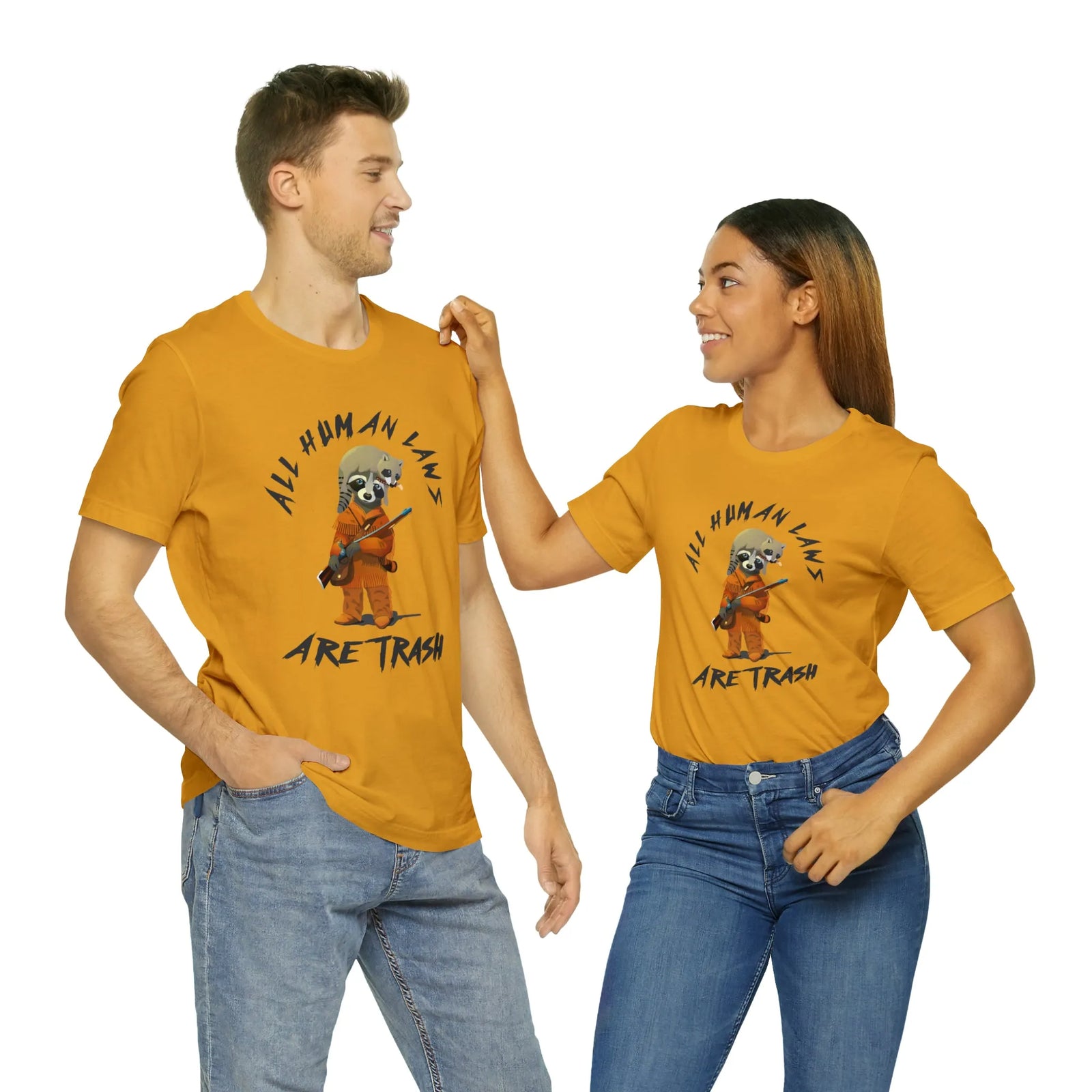 All Human Laws Are Trash Raccoon T-Shirt