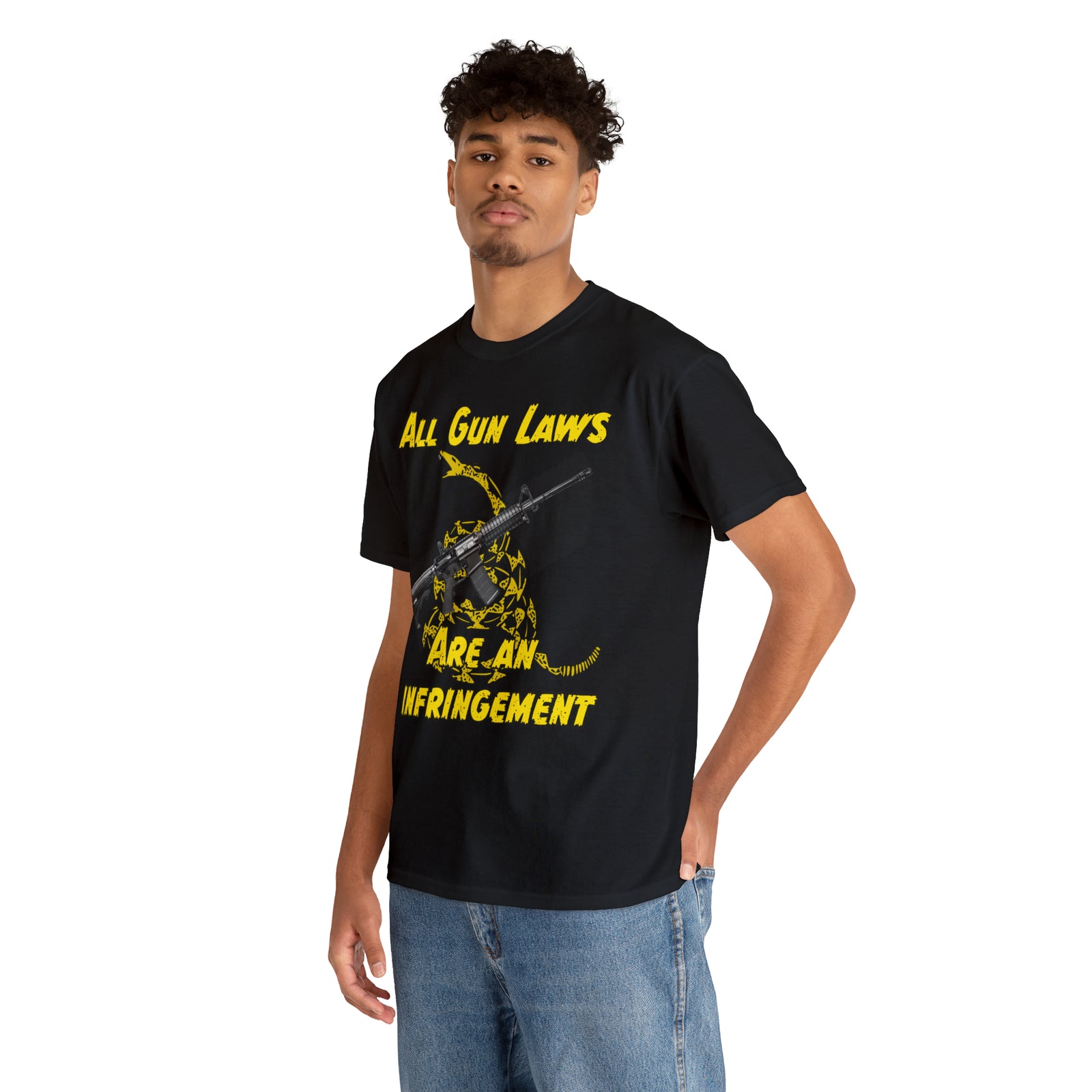 All Gun Rights Are Infringements AR15 Gadsden T-Shirt