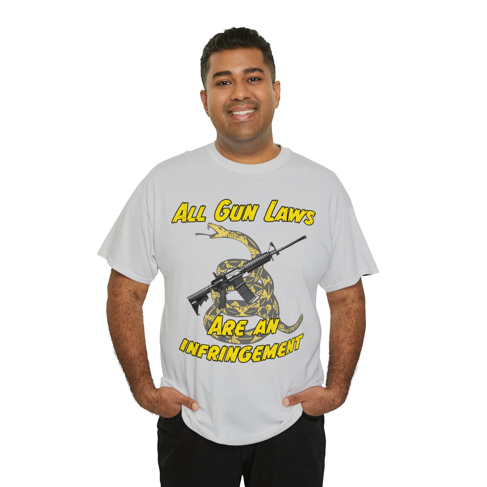 All Gun Rights Are Infringements AR15 Gadsden T-Shirt