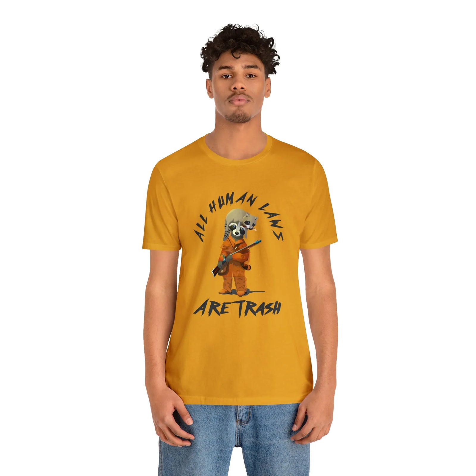 All Human Laws Are Trash Raccoon T-Shirt