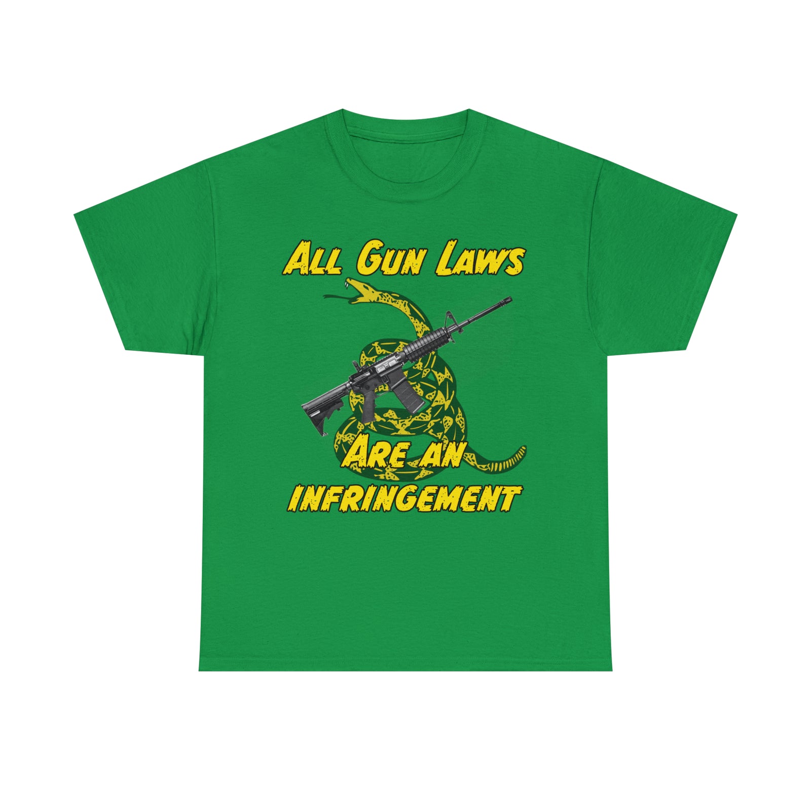All Gun Rights Are Infringements AR15 Gadsden T-Shirt