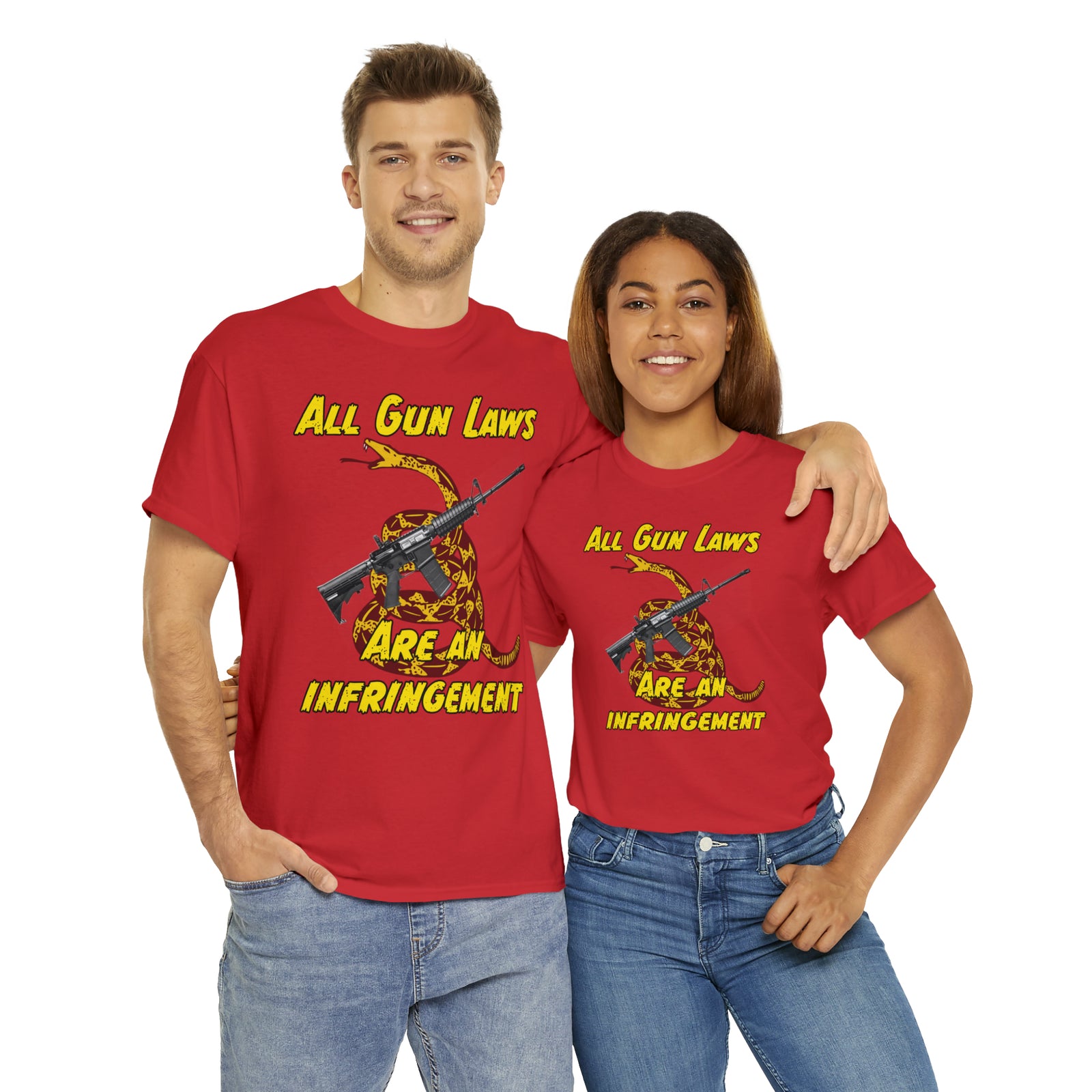 All Gun Rights Are Infringements AR15 Gadsden T-Shirt