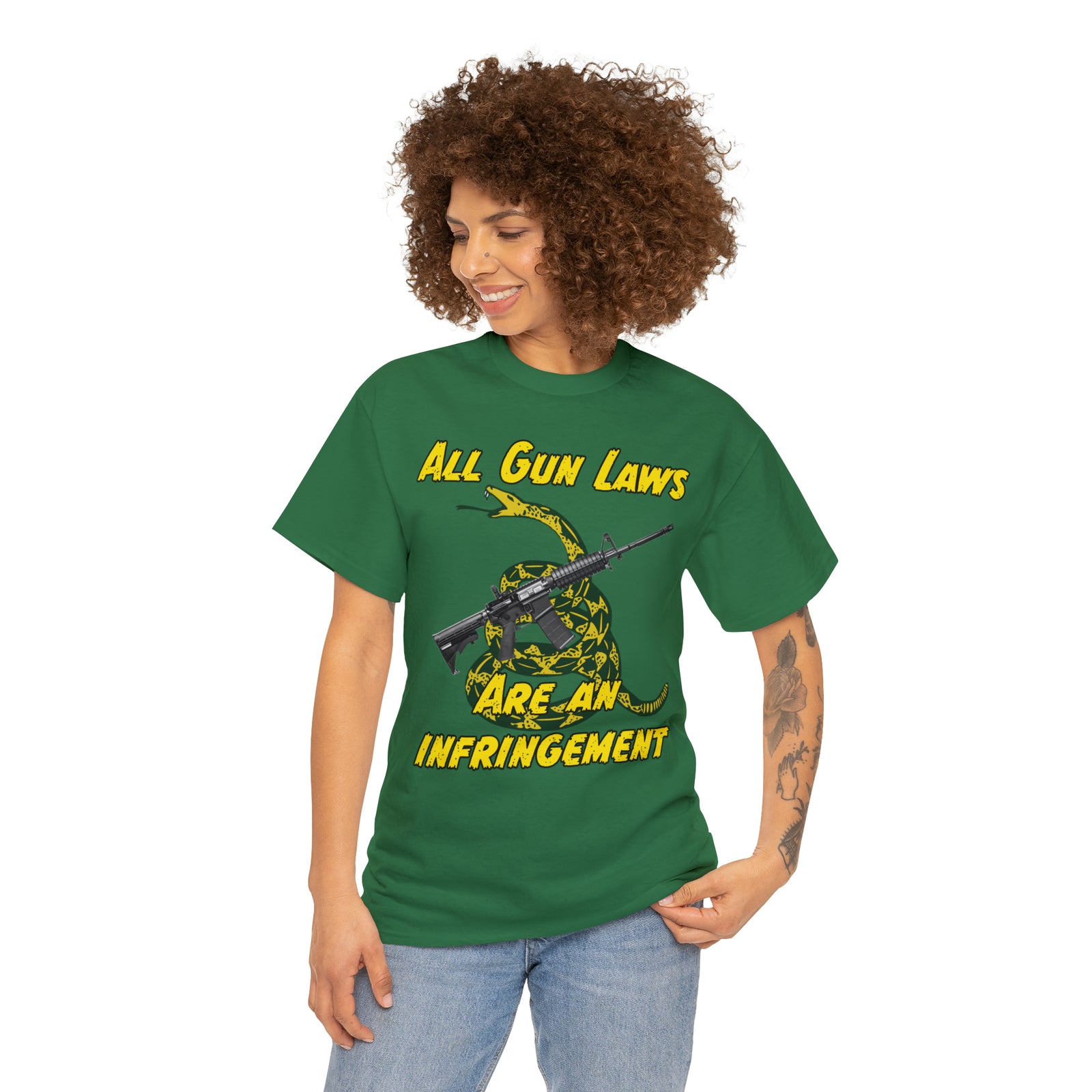 All Gun Rights Are Infringements AR15 Gadsden T-Shirt