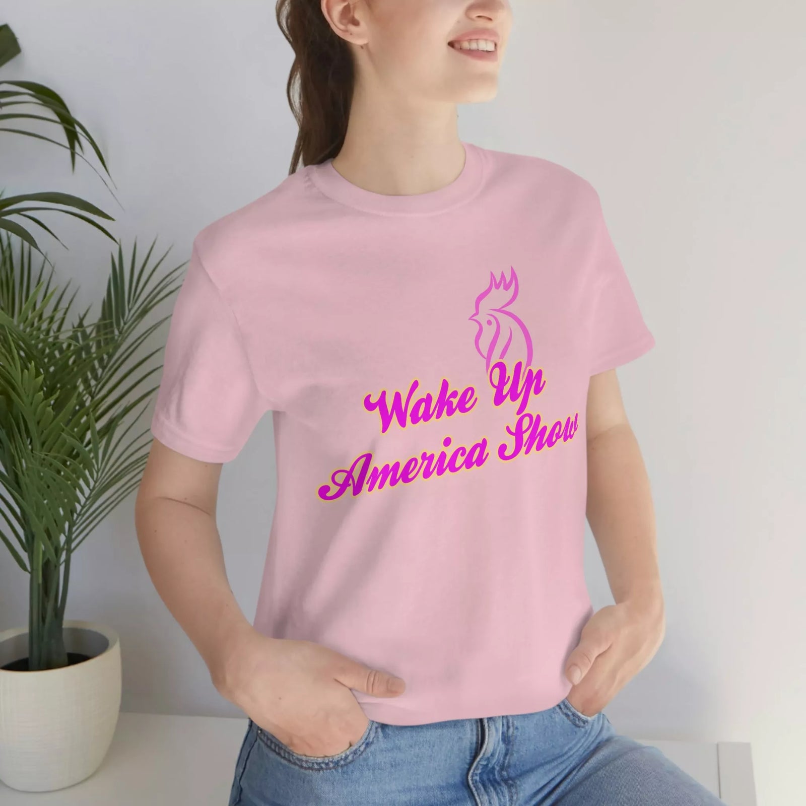 Wake Up America Show Unisex Jersey Short Sleeve Tee