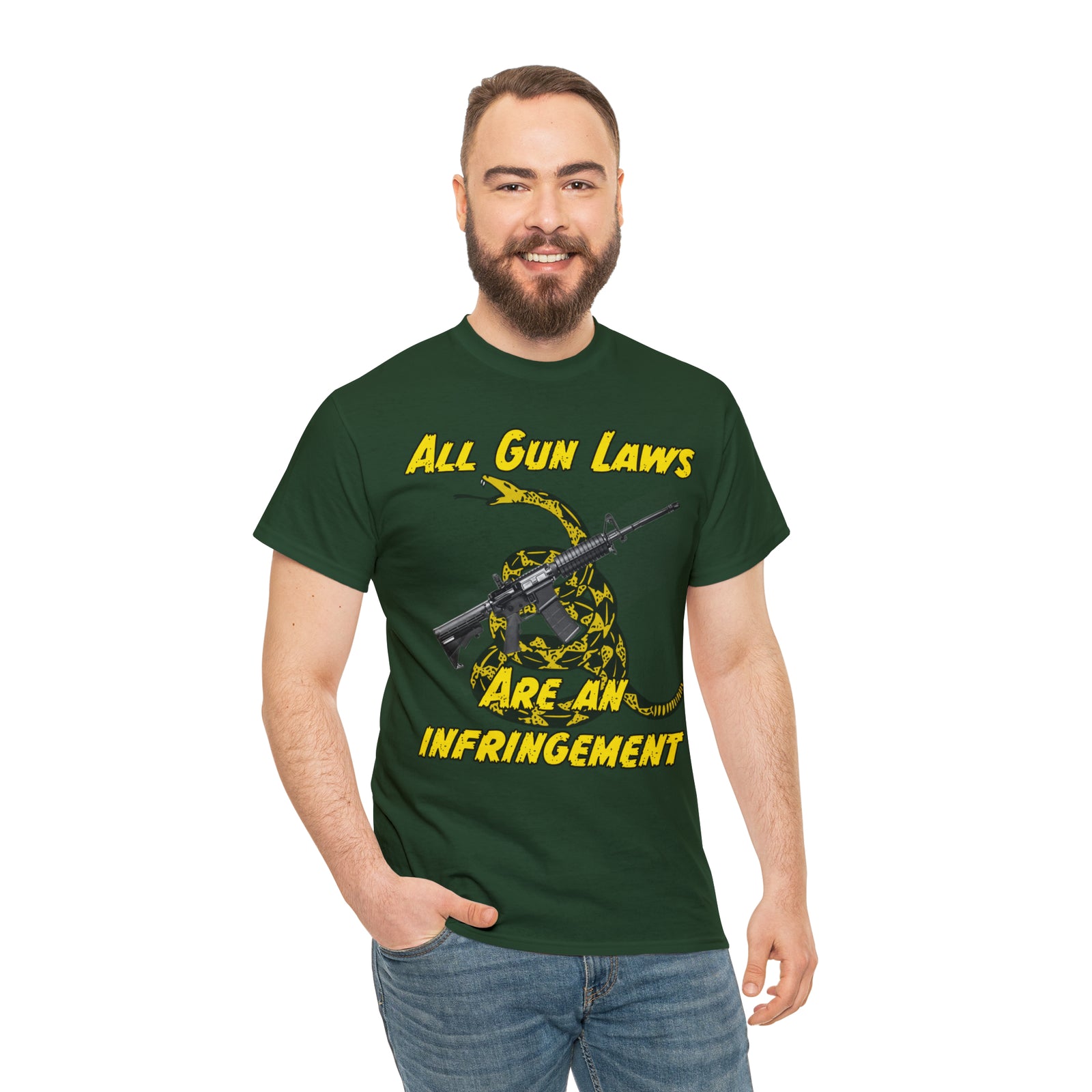 All Gun Rights Are Infringements AR15 Gadsden T-Shirt