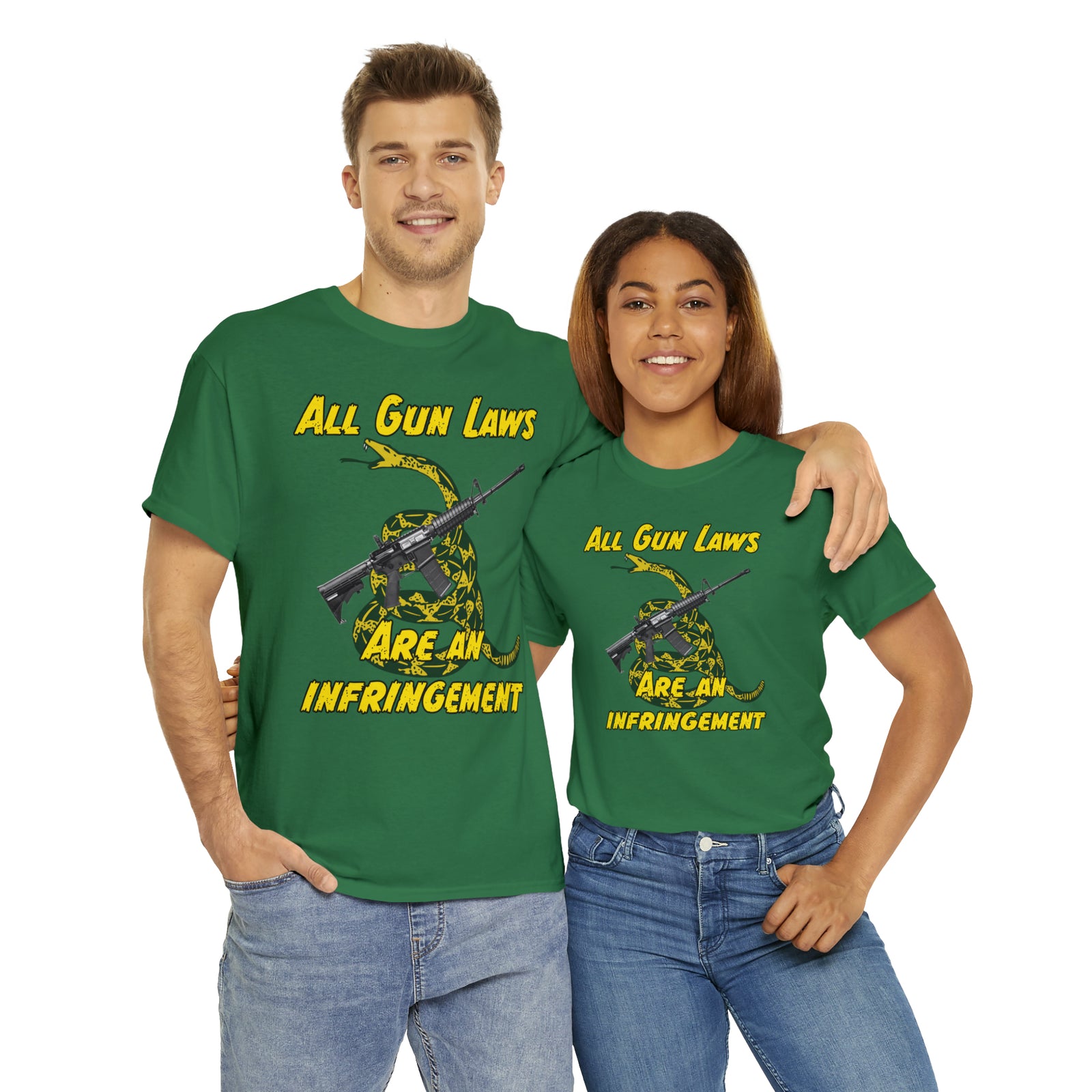 All Gun Rights Are Infringements AR15 Gadsden T-Shirt