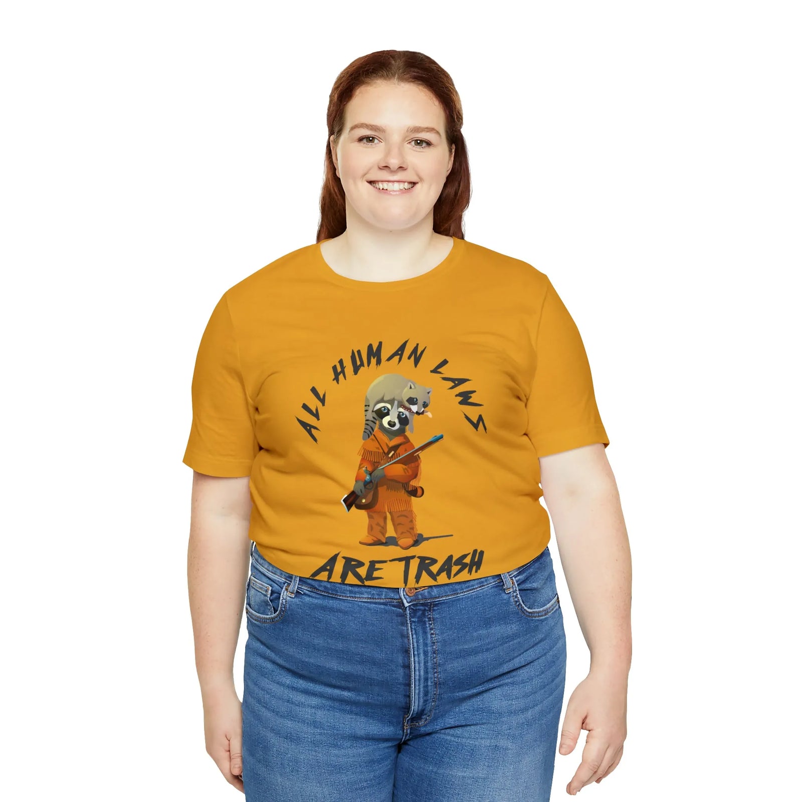 All Human Laws Are Trash Raccoon T-Shirt