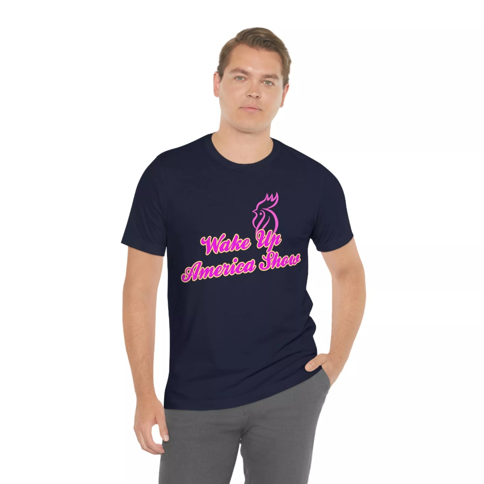 Wake Up America Show Unisex Jersey Short Sleeve Tee