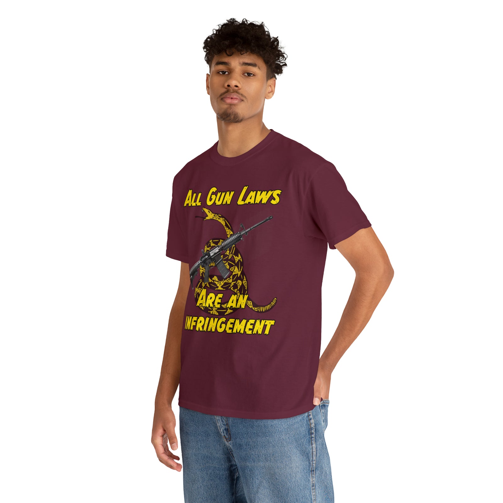 All Gun Rights Are Infringements AR15 Gadsden T-Shirt