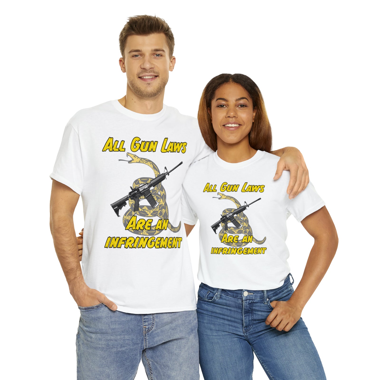 All Gun Rights Are Infringements AR15 Gadsden T-Shirt