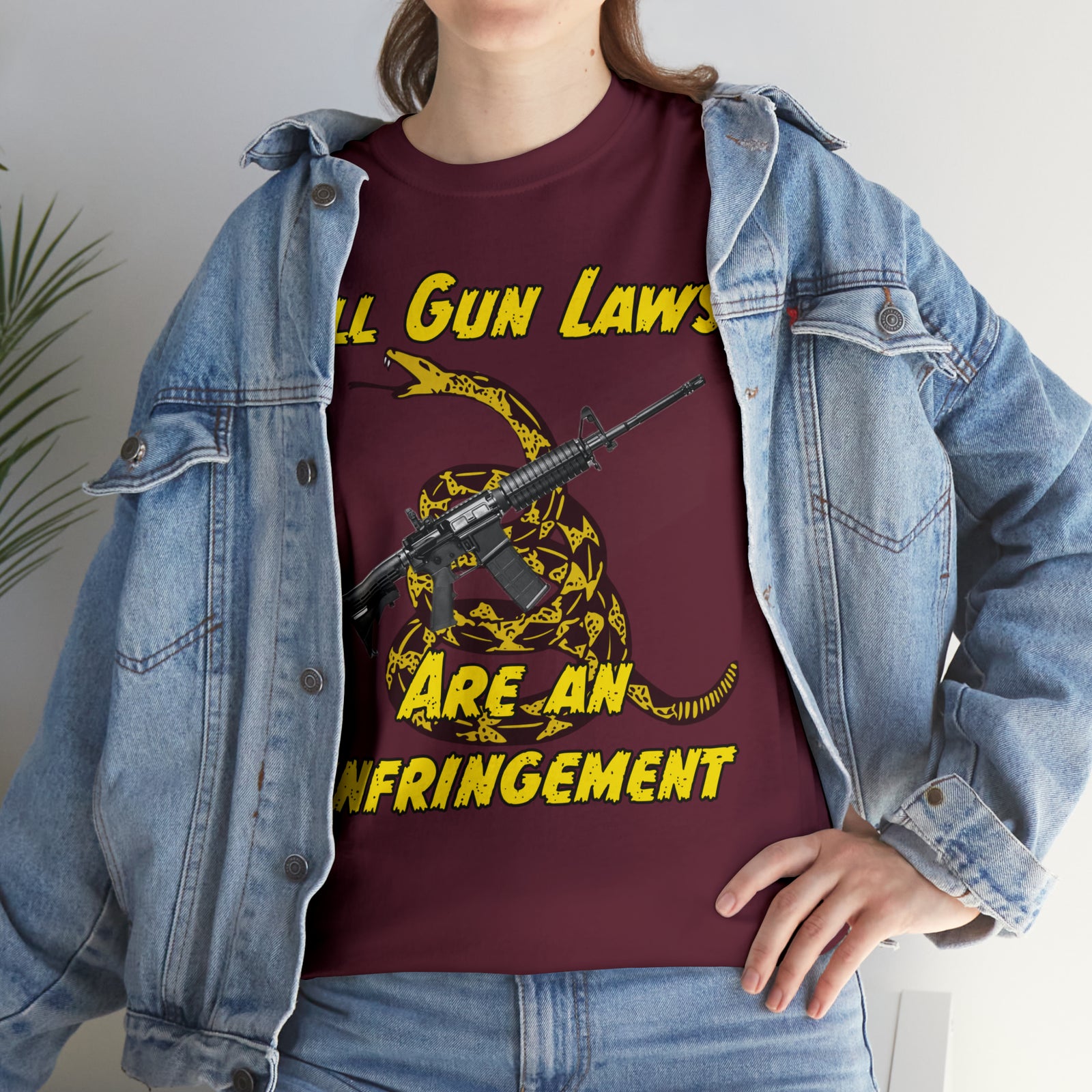 All Gun Rights Are Infringements AR15 Gadsden T-Shirt