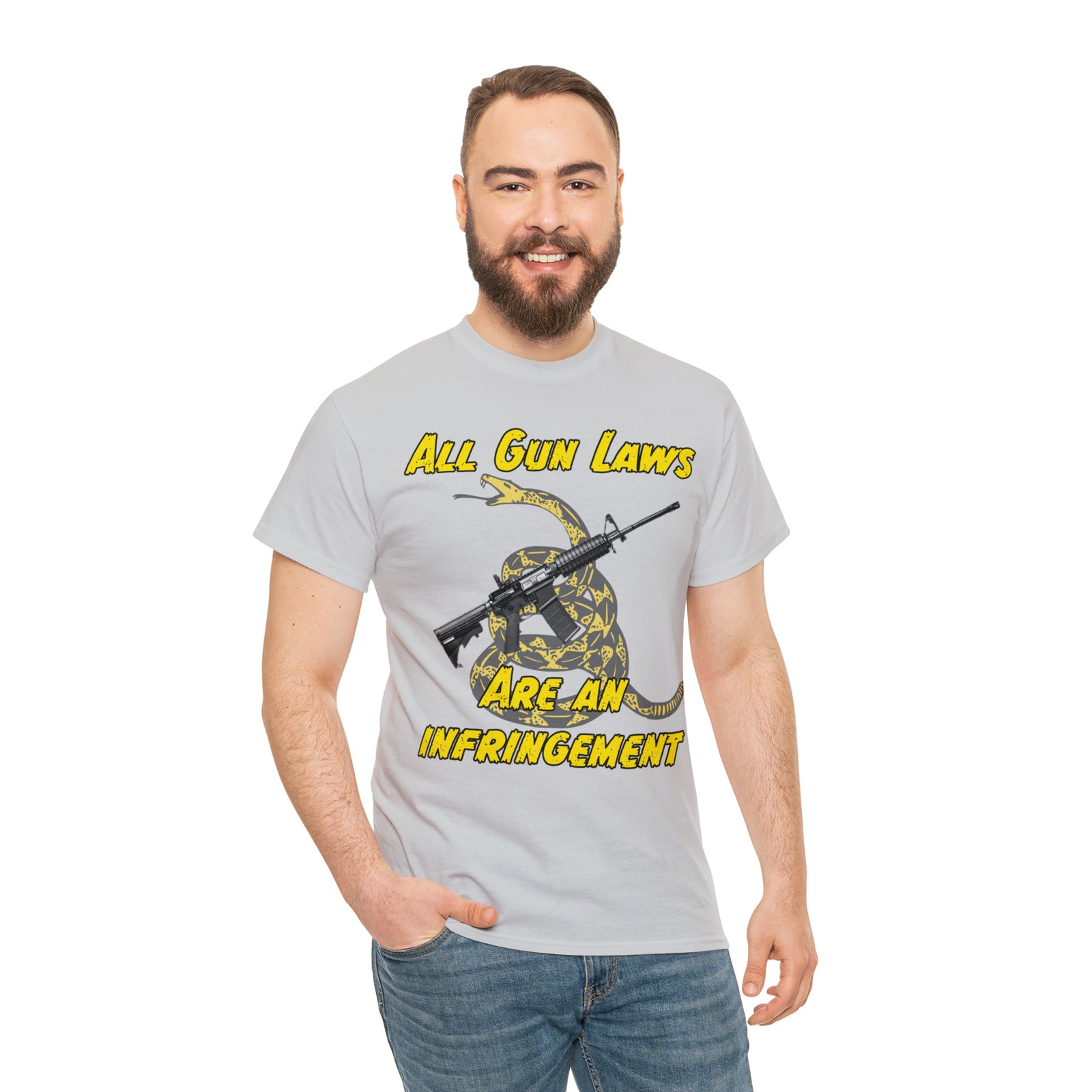 All Gun Rights Are Infringements AR15 Gadsden T-Shirt