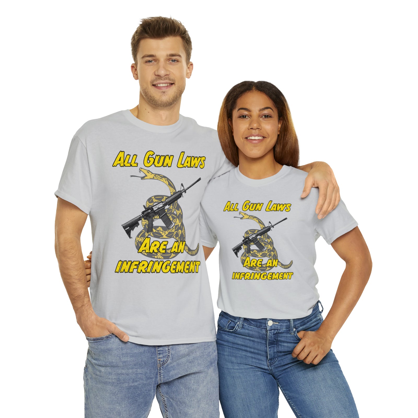 All Gun Rights Are Infringements AR15 Gadsden T-Shirt