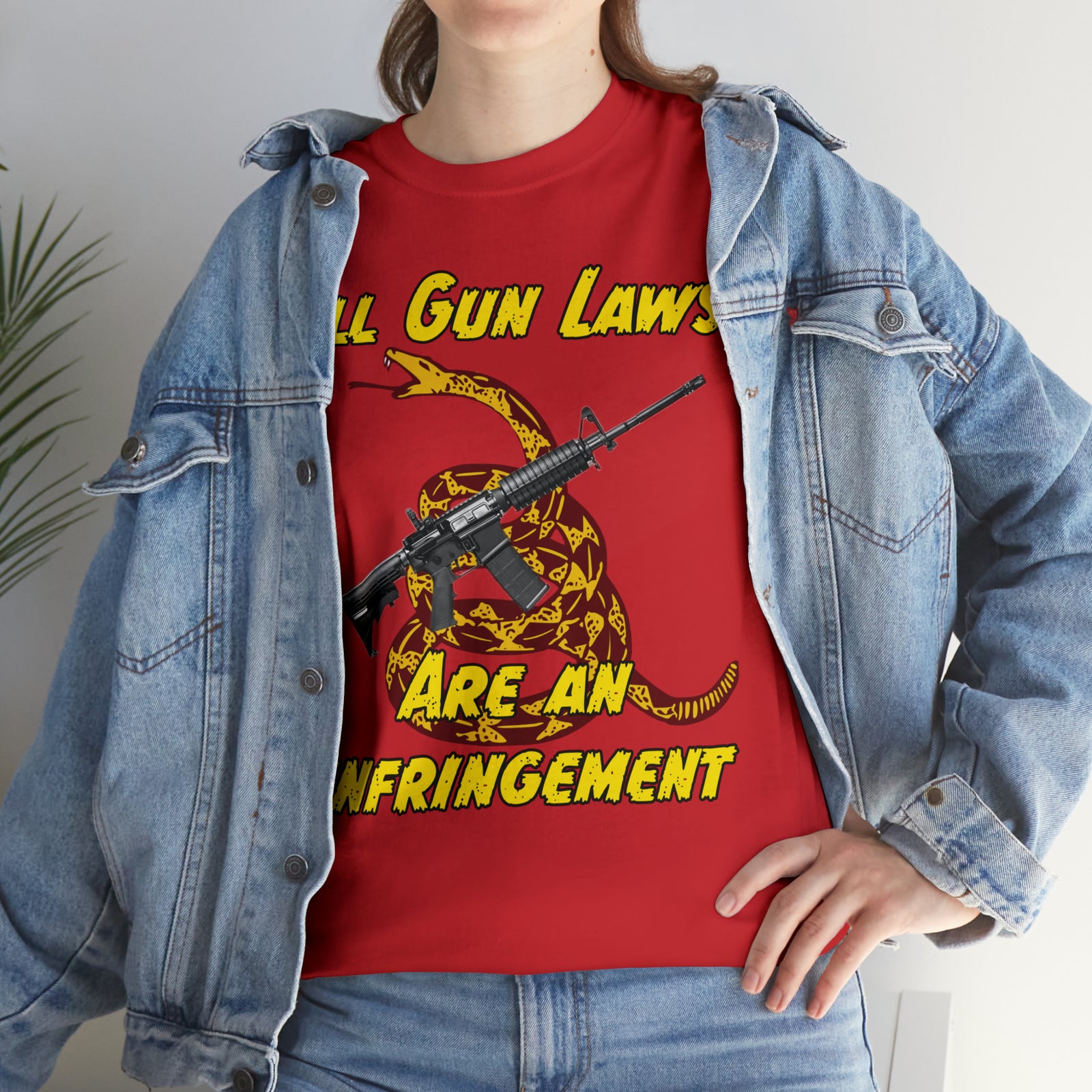 All Gun Rights Are Infringements AR15 Gadsden T-Shirt
