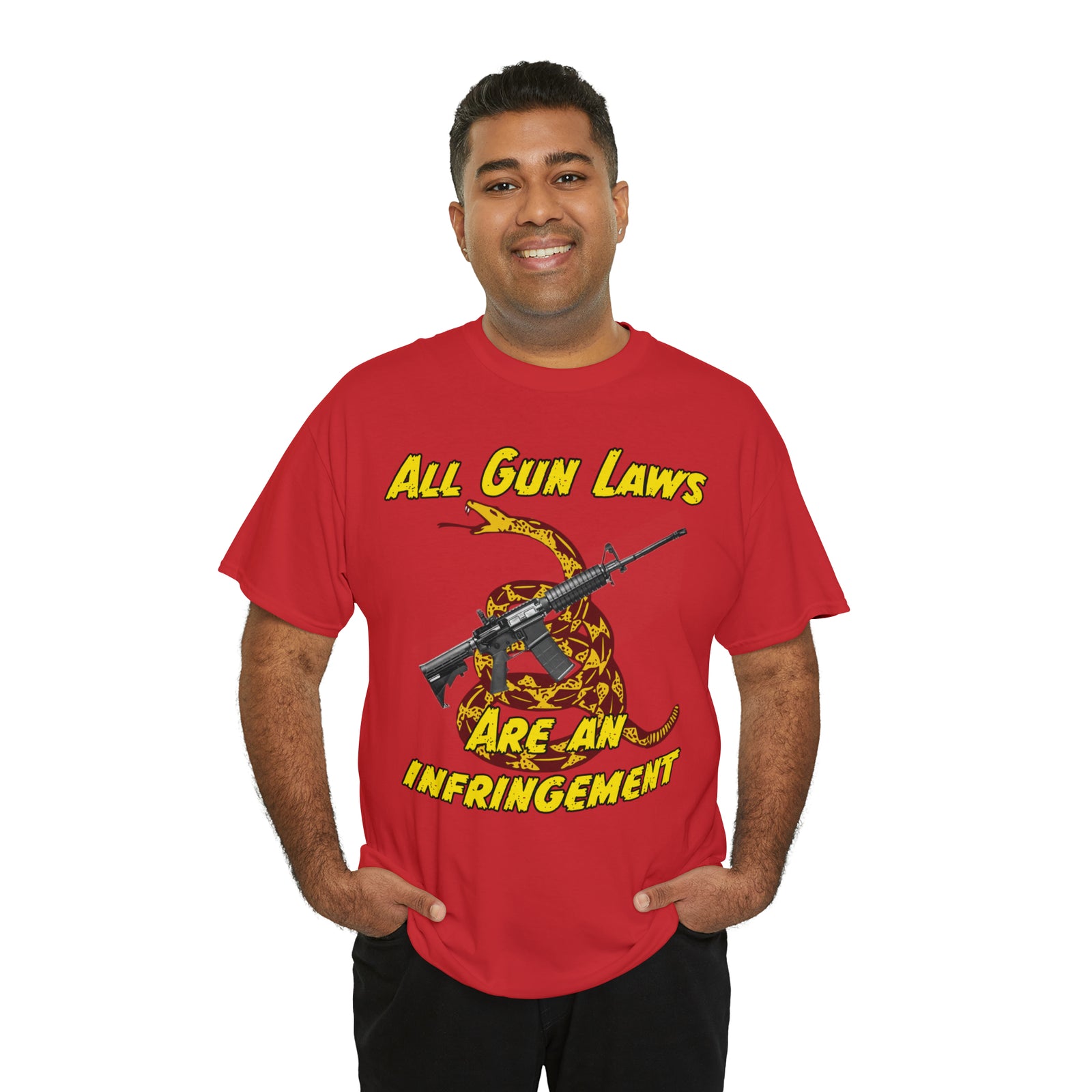All Gun Rights Are Infringements AR15 Gadsden T-Shirt