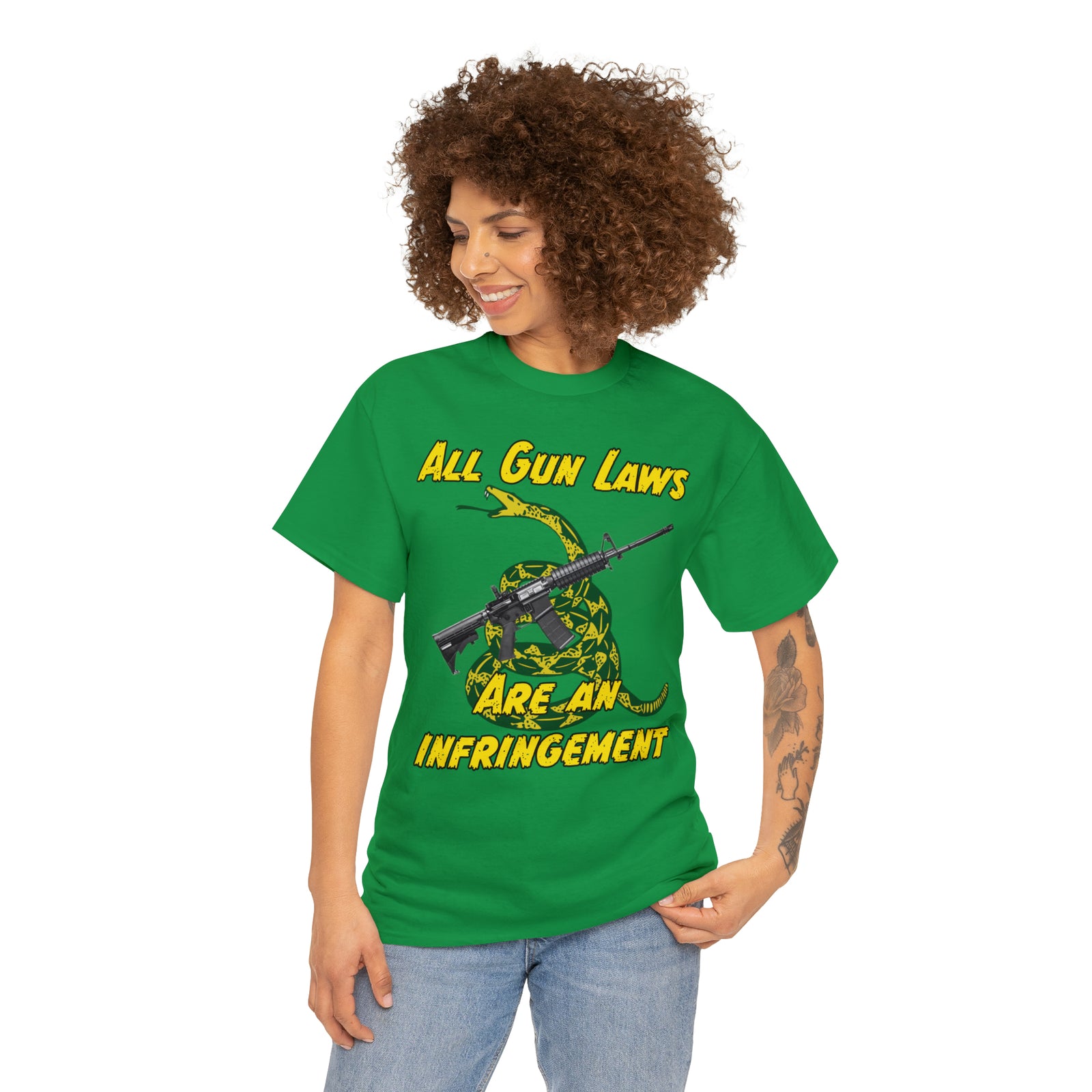 All Gun Rights Are Infringements AR15 Gadsden T-Shirt