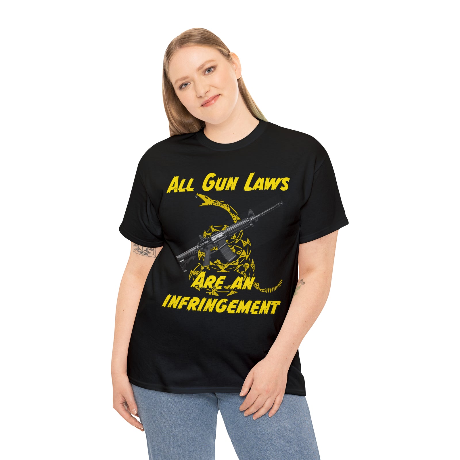 All Gun Rights Are Infringements AR15 Gadsden T-Shirt
