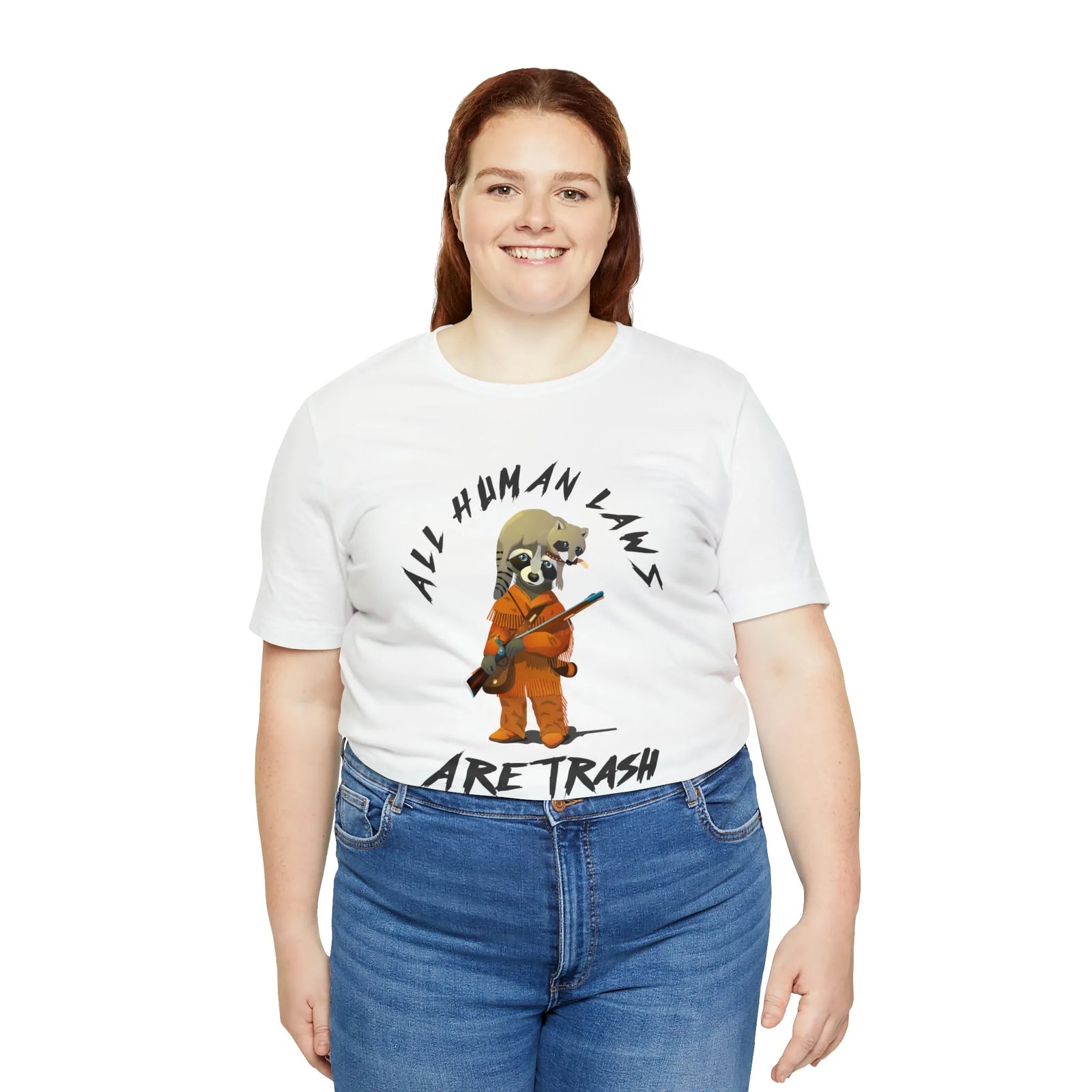 All Human Laws Are Trash Raccoon T-Shirt