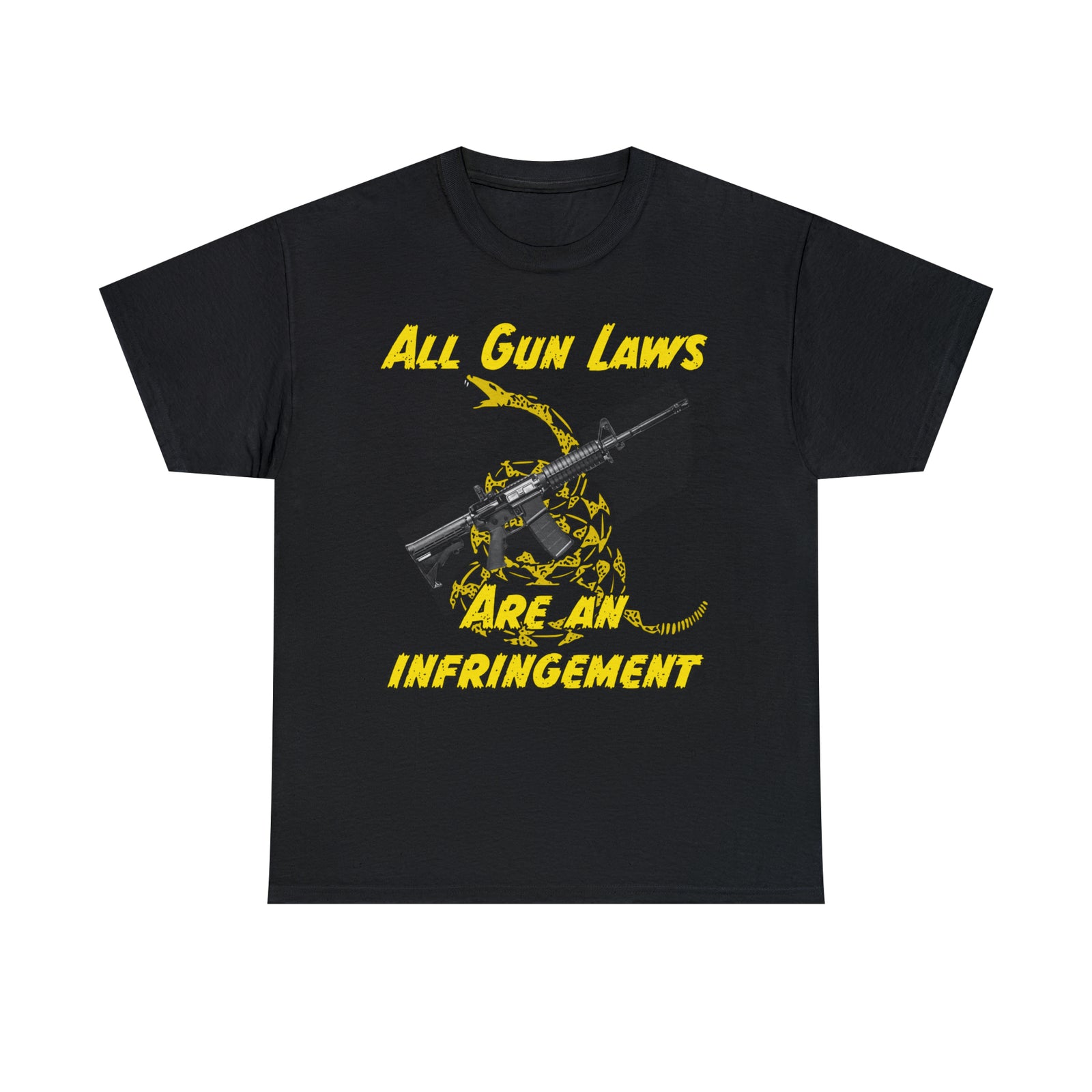 All Gun Rights Are Infringements AR15 Gadsden T-Shirt