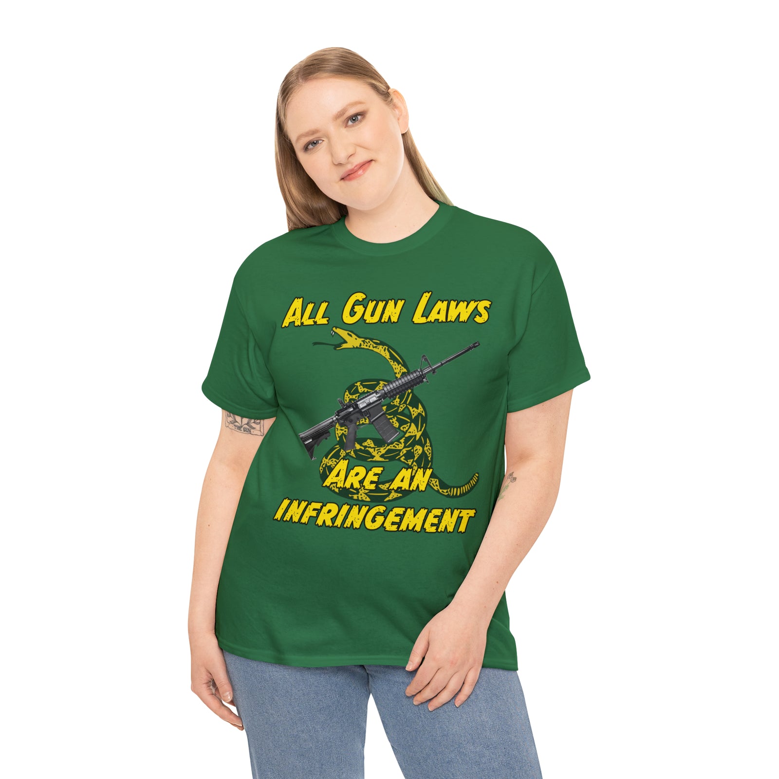 All Gun Rights Are Infringements AR15 Gadsden T-Shirt