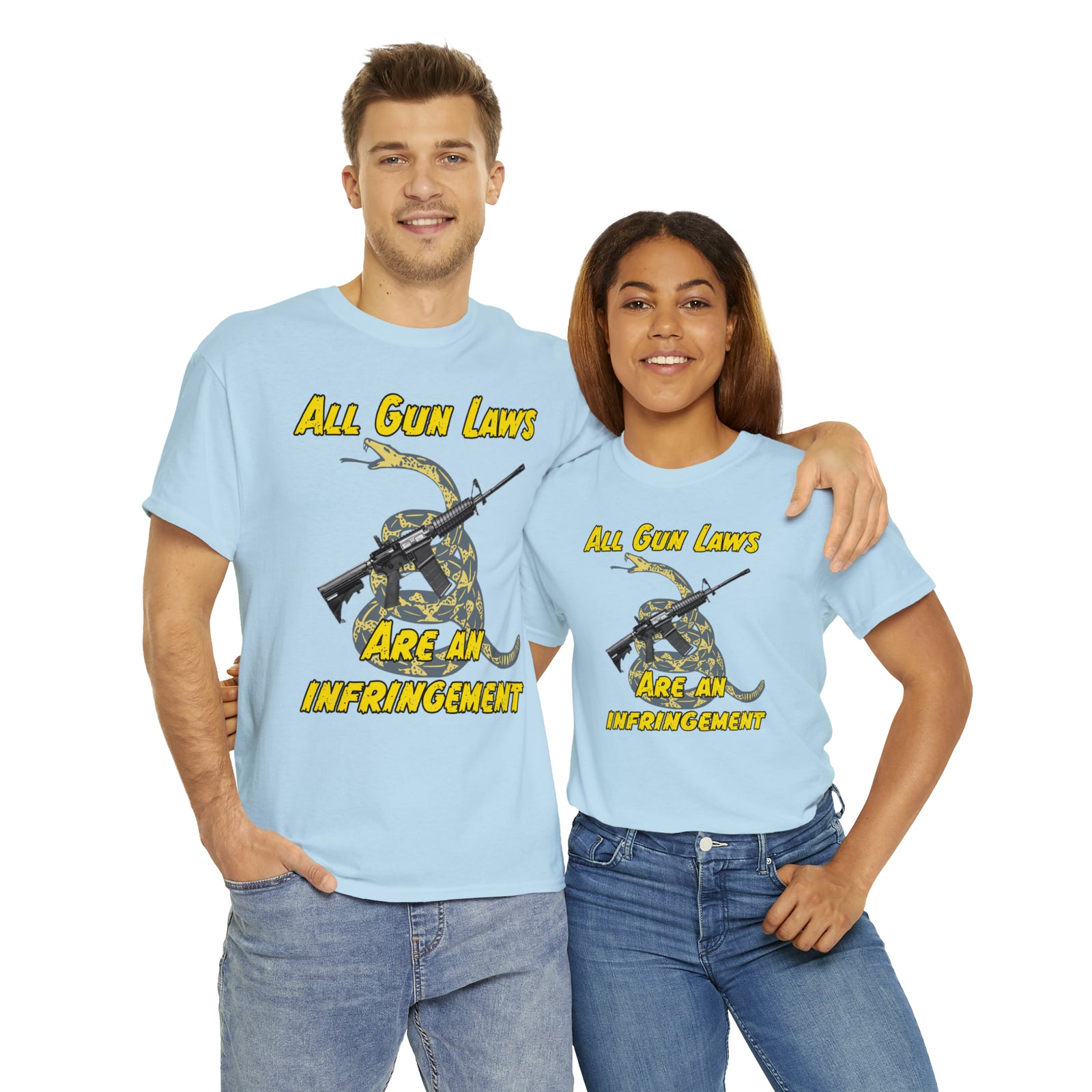 All Gun Rights Are Infringements AR15 Gadsden T-Shirt