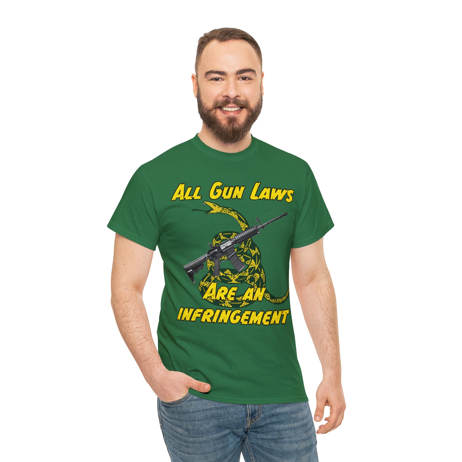 All Gun Rights Are Infringements AR15 Gadsden T-Shirt