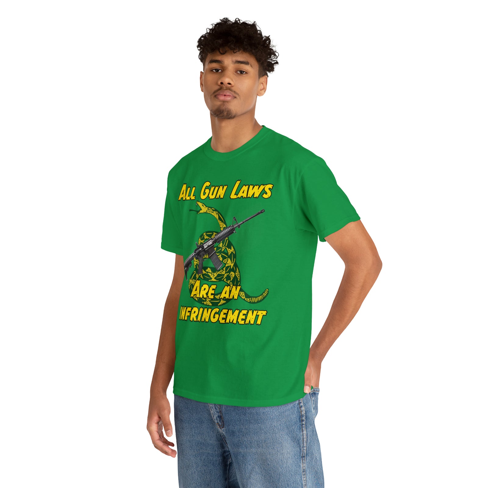 All Gun Rights Are Infringements AR15 Gadsden T-Shirt