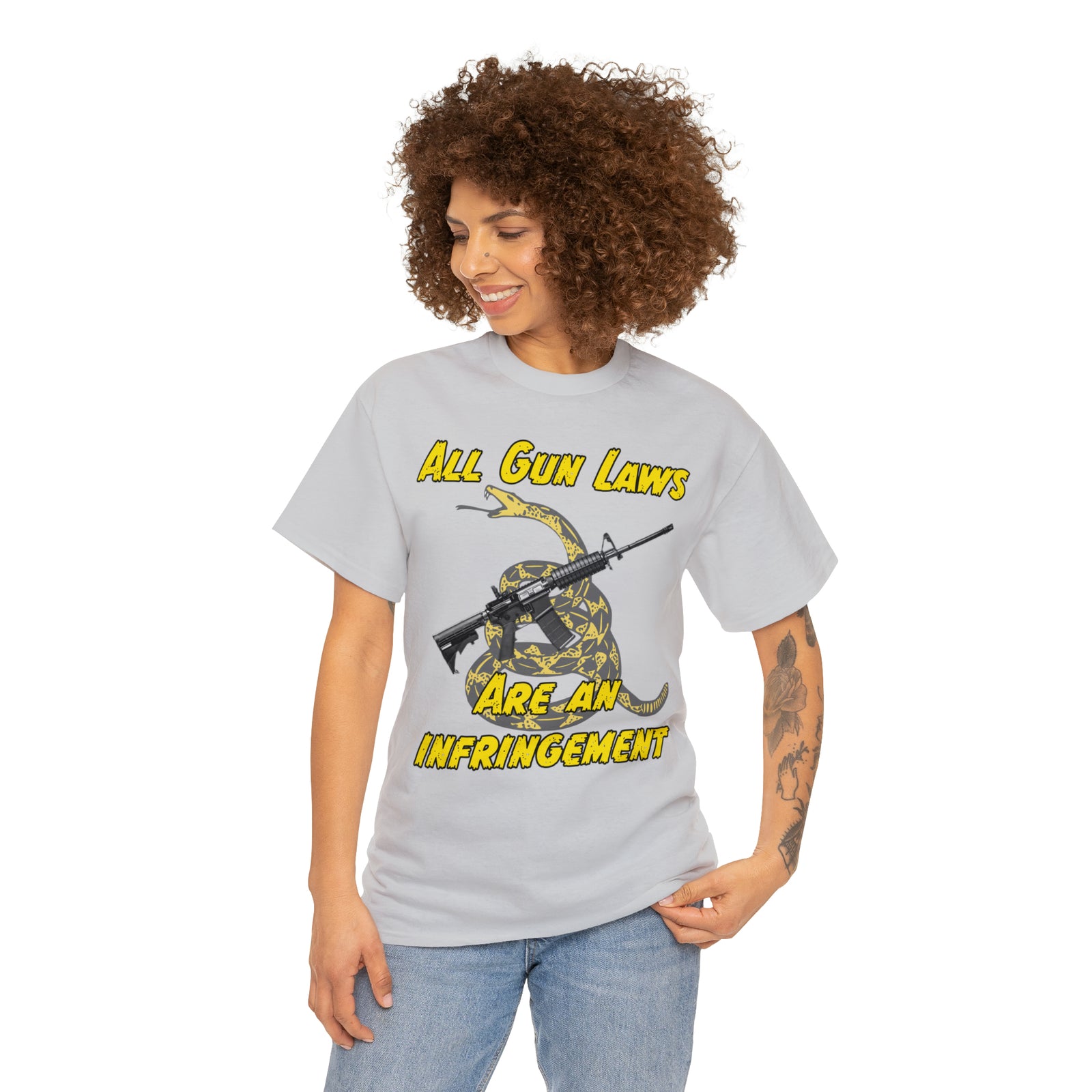 All Gun Rights Are Infringements AR15 Gadsden T-Shirt
