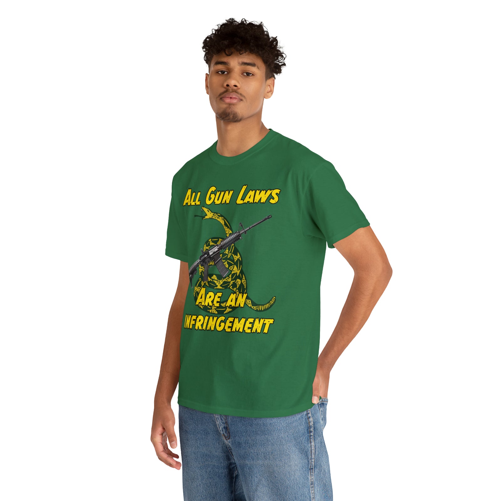 All Gun Rights Are Infringements AR15 Gadsden T-Shirt