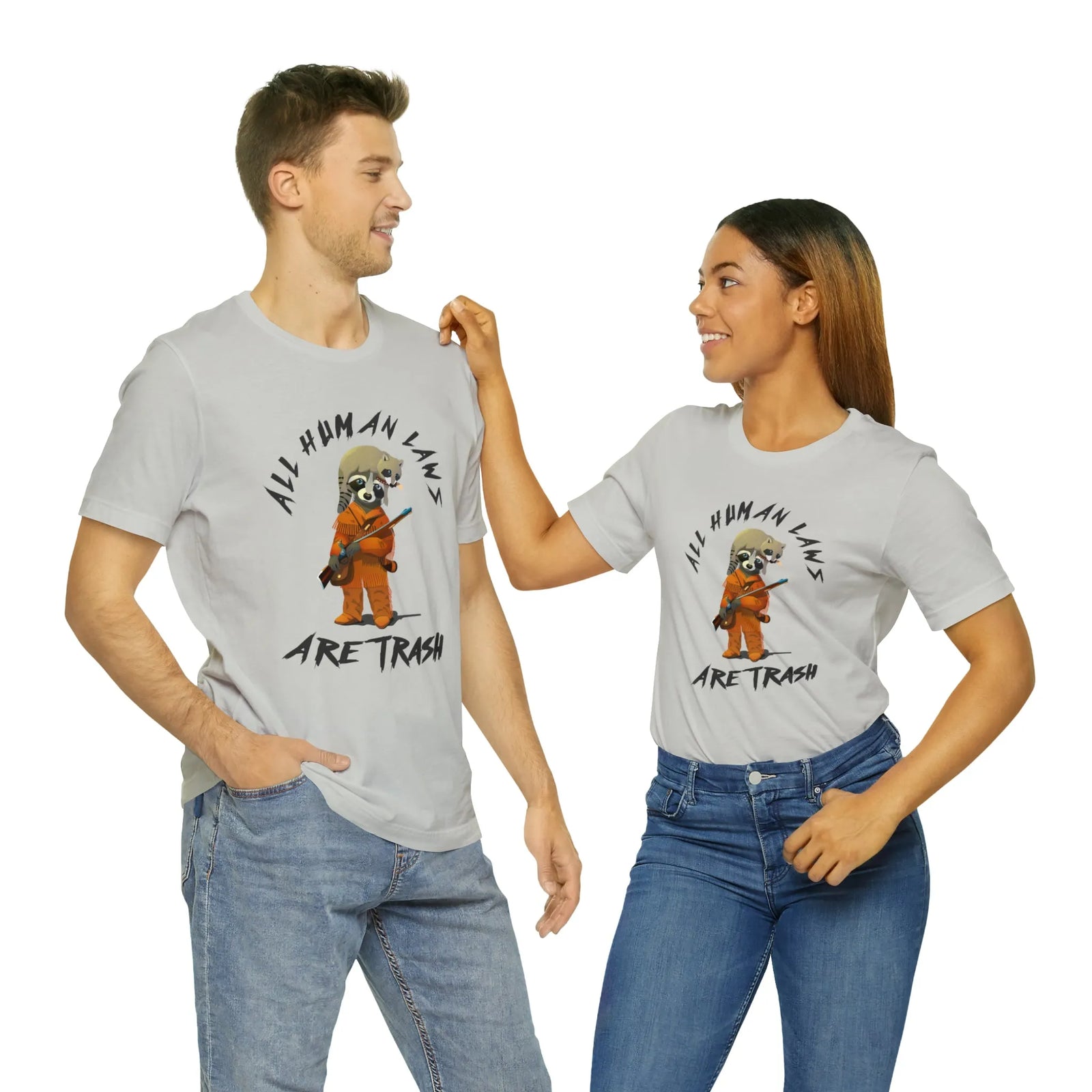 All Human Laws Are Trash Raccoon T-Shirt