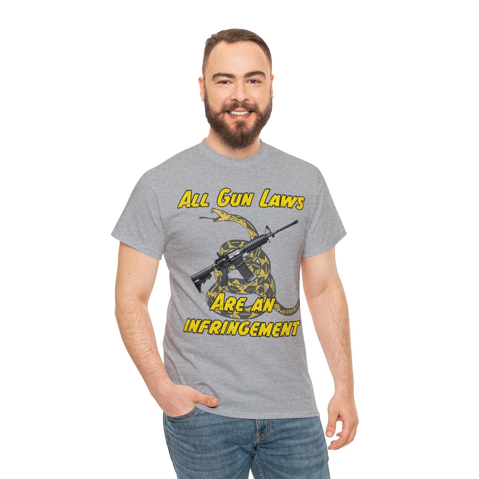 All Gun Rights Are Infringements AR15 Gadsden T-Shirt