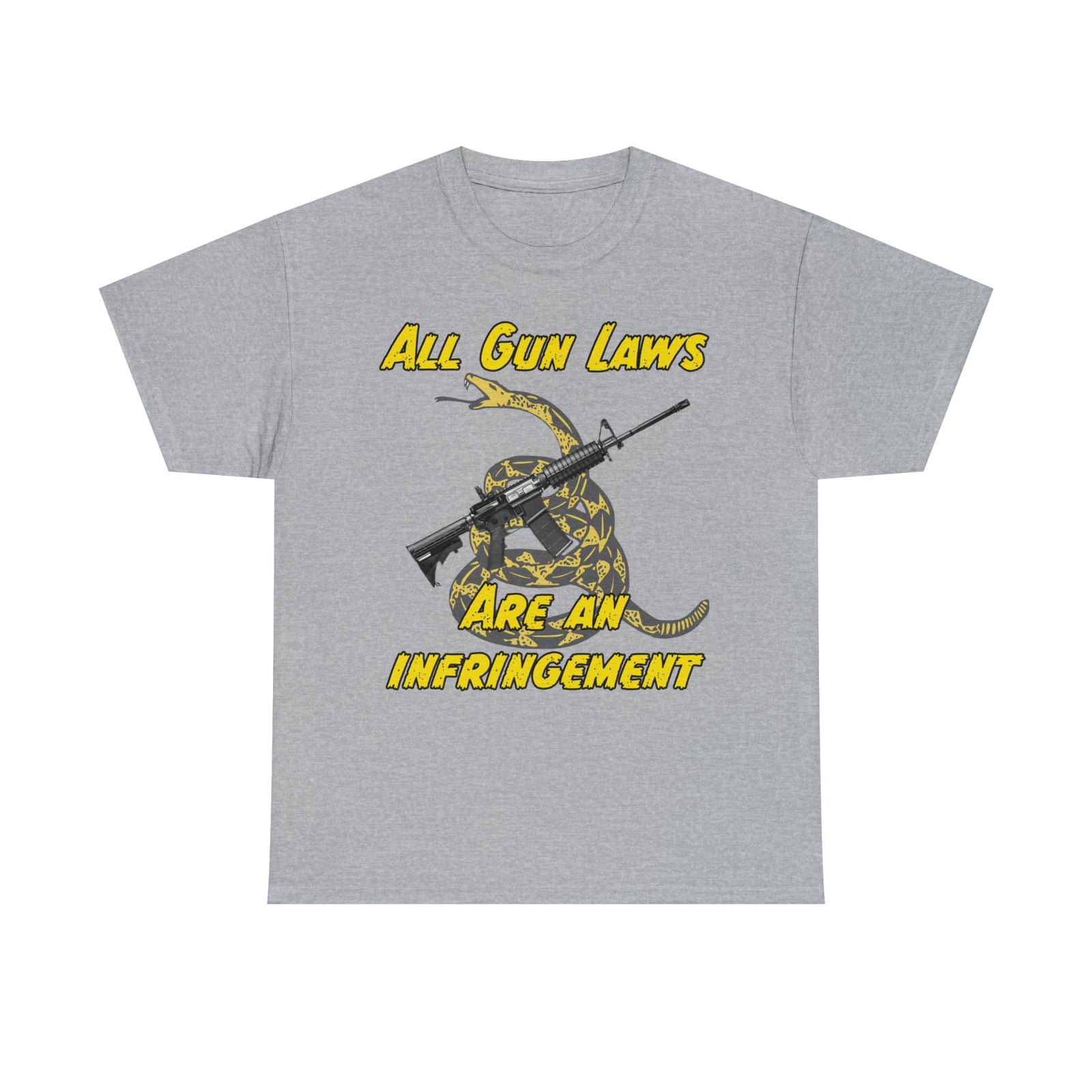 All Gun Rights Are Infringements AR15 Gadsden T-Shirt