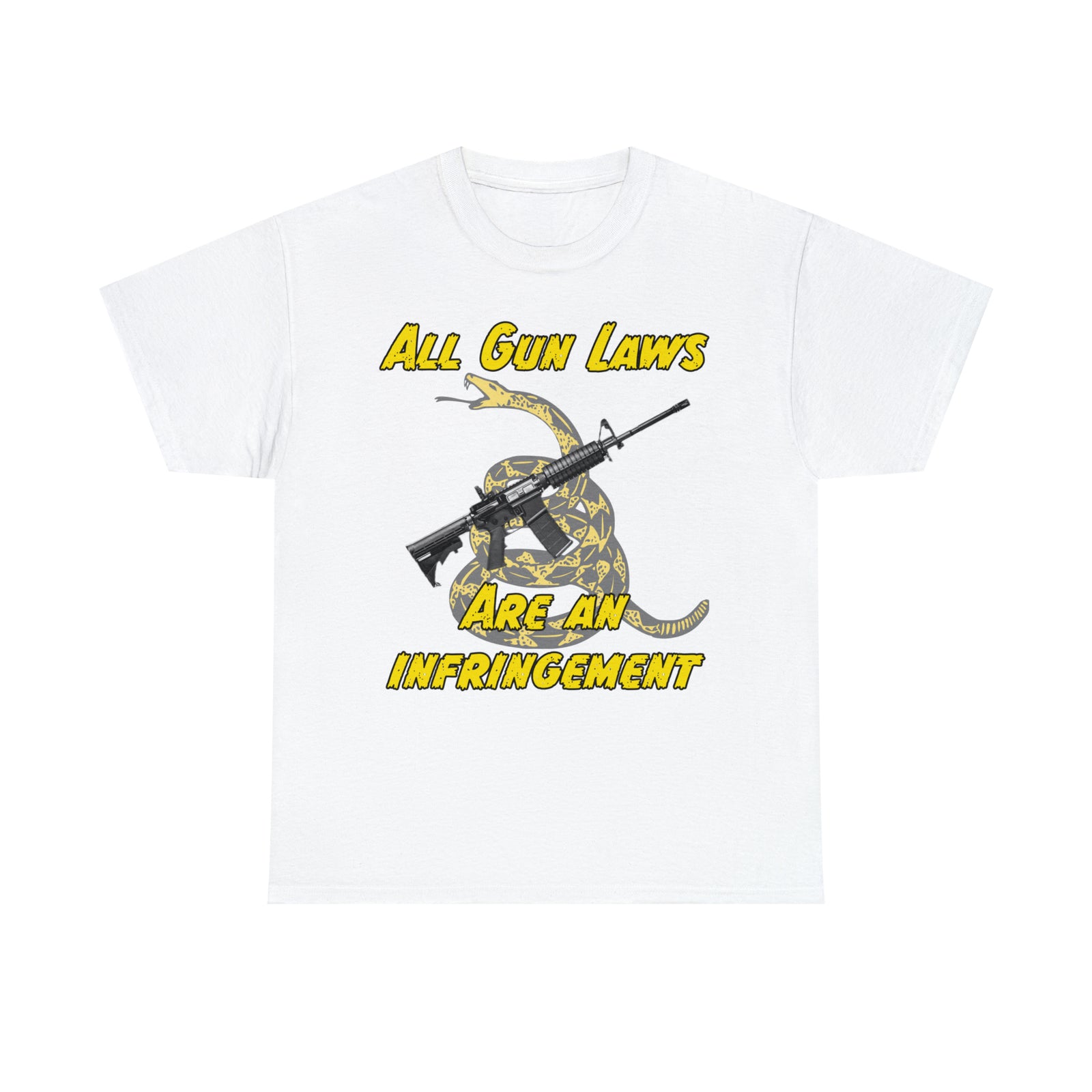 All Gun Rights Are Infringements AR15 Gadsden T-Shirt