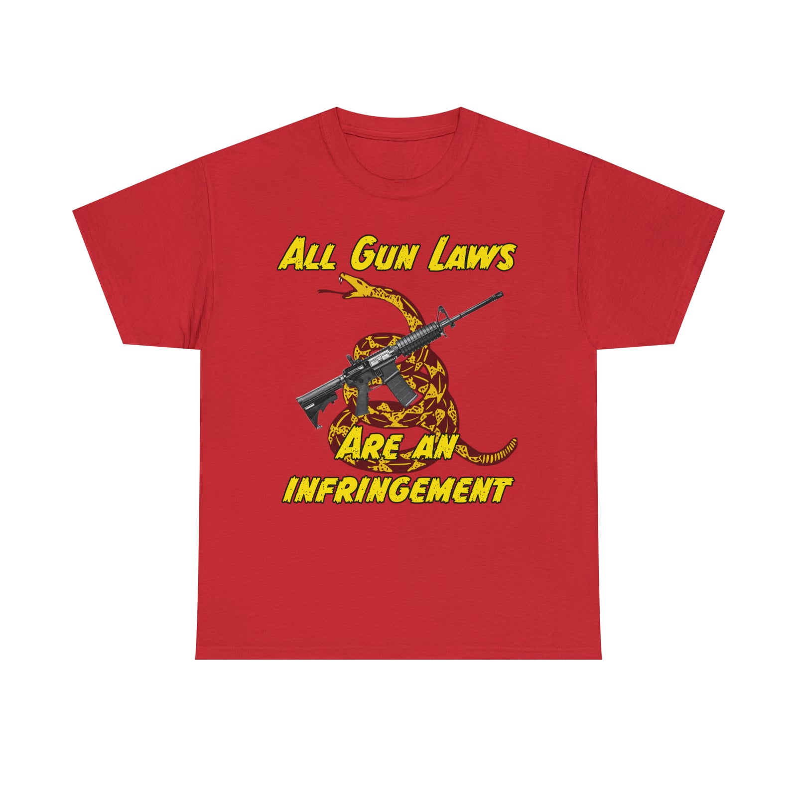 All Gun Rights Are Infringements AR15 Gadsden T-Shirt