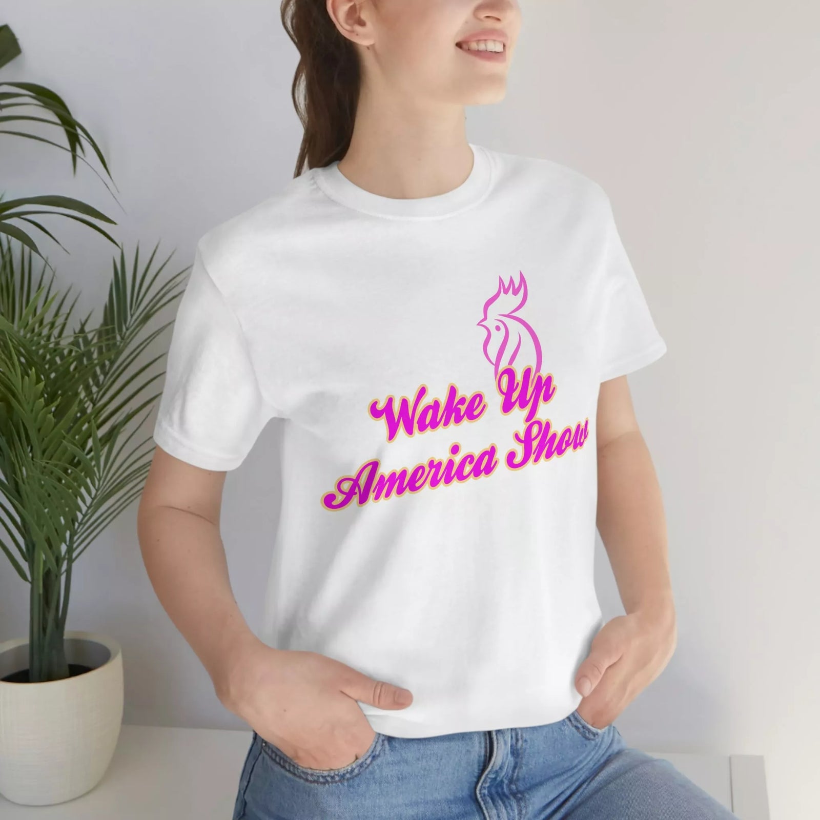 Wake Up America Show Unisex Jersey Short Sleeve Tee