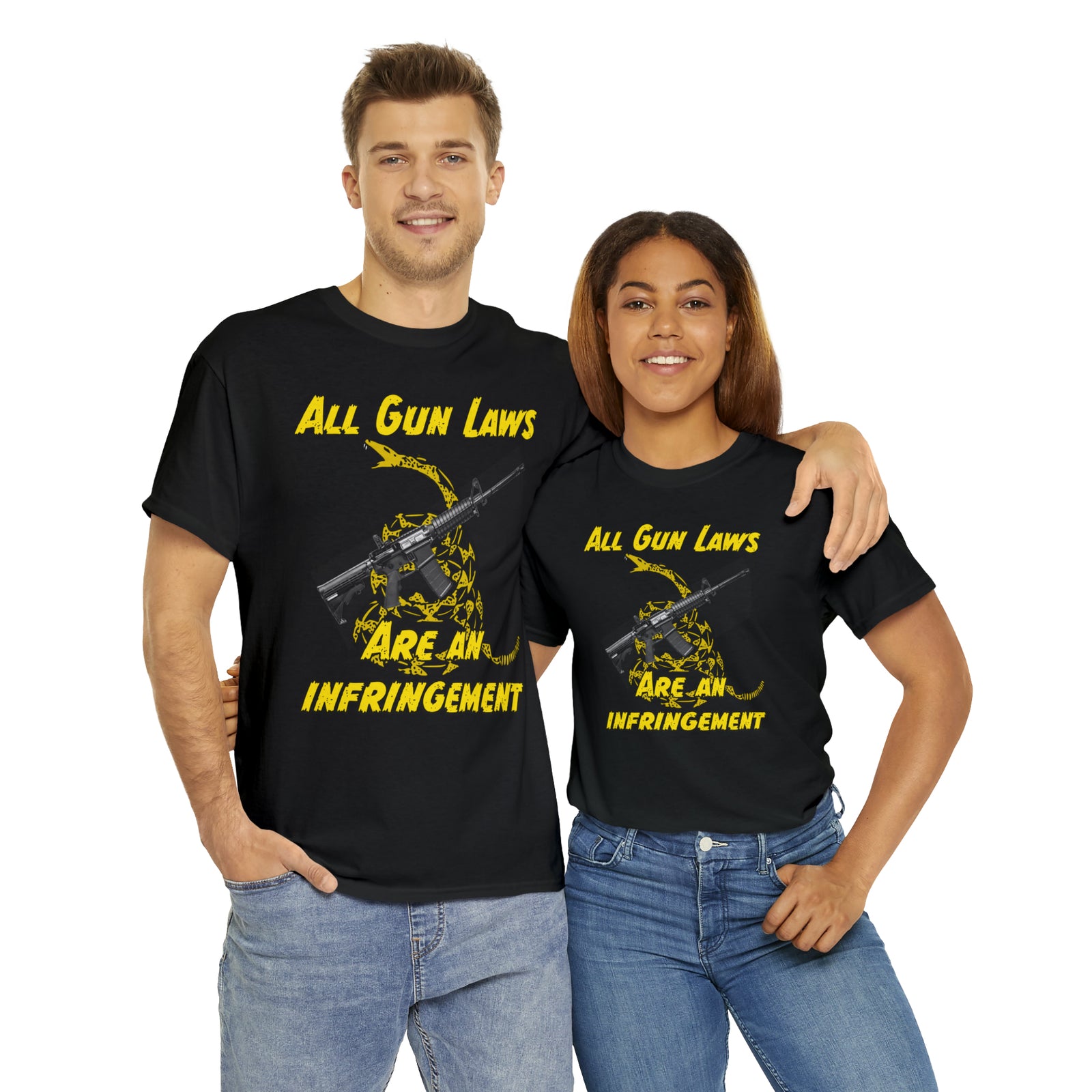 All Gun Rights Are Infringements AR15 Gadsden T-Shirt