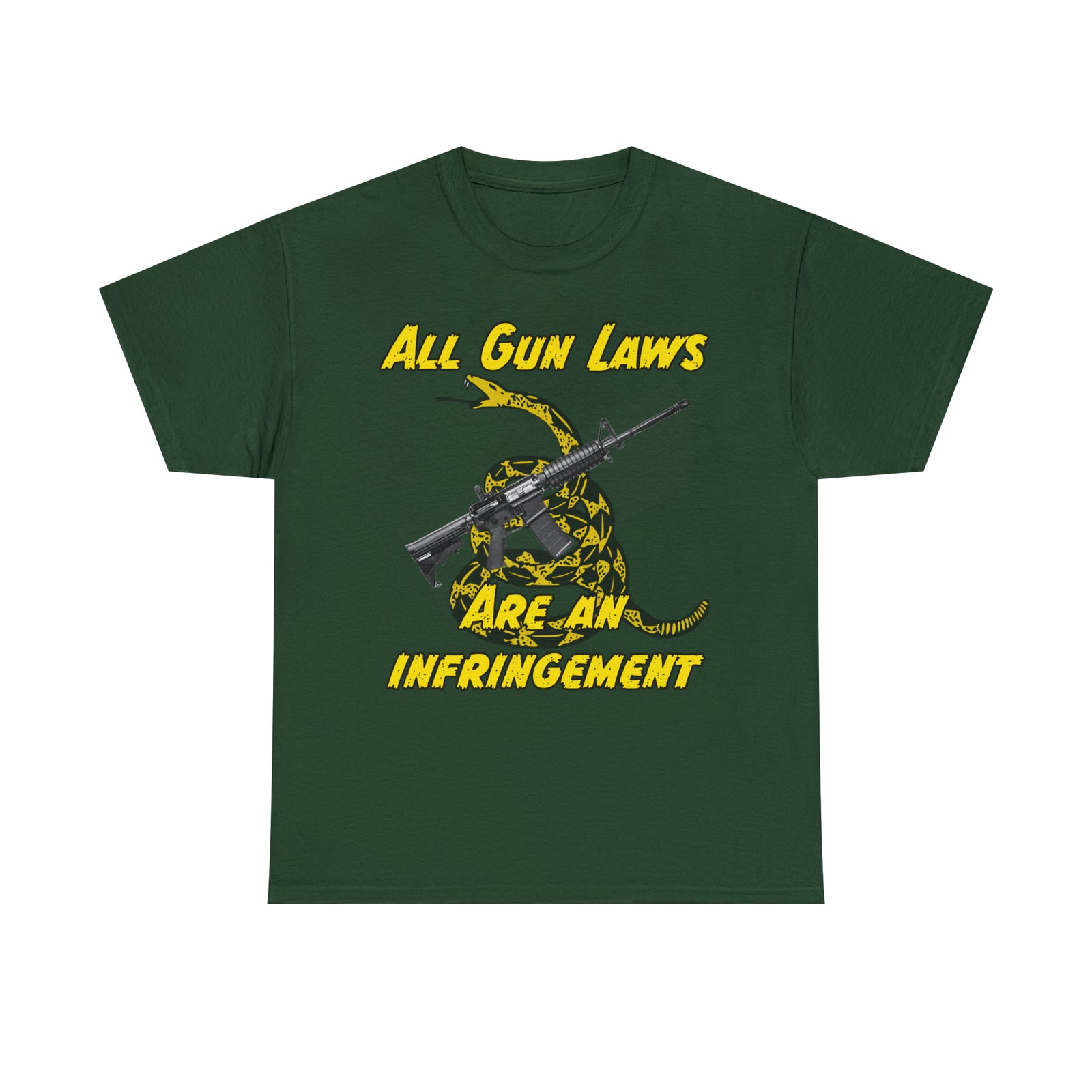 All Gun Rights Are Infringements AR15 Gadsden T-Shirt