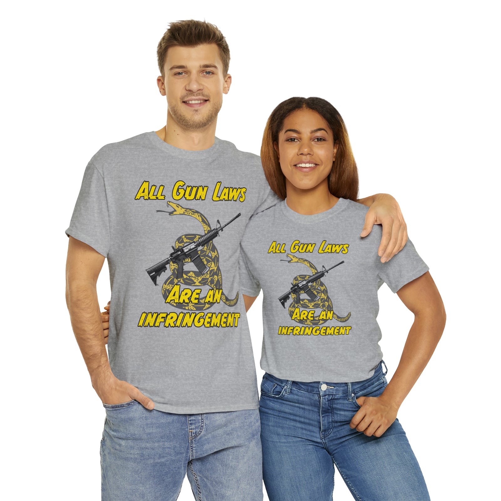 All Gun Rights Are Infringements AR15 Gadsden T-Shirt