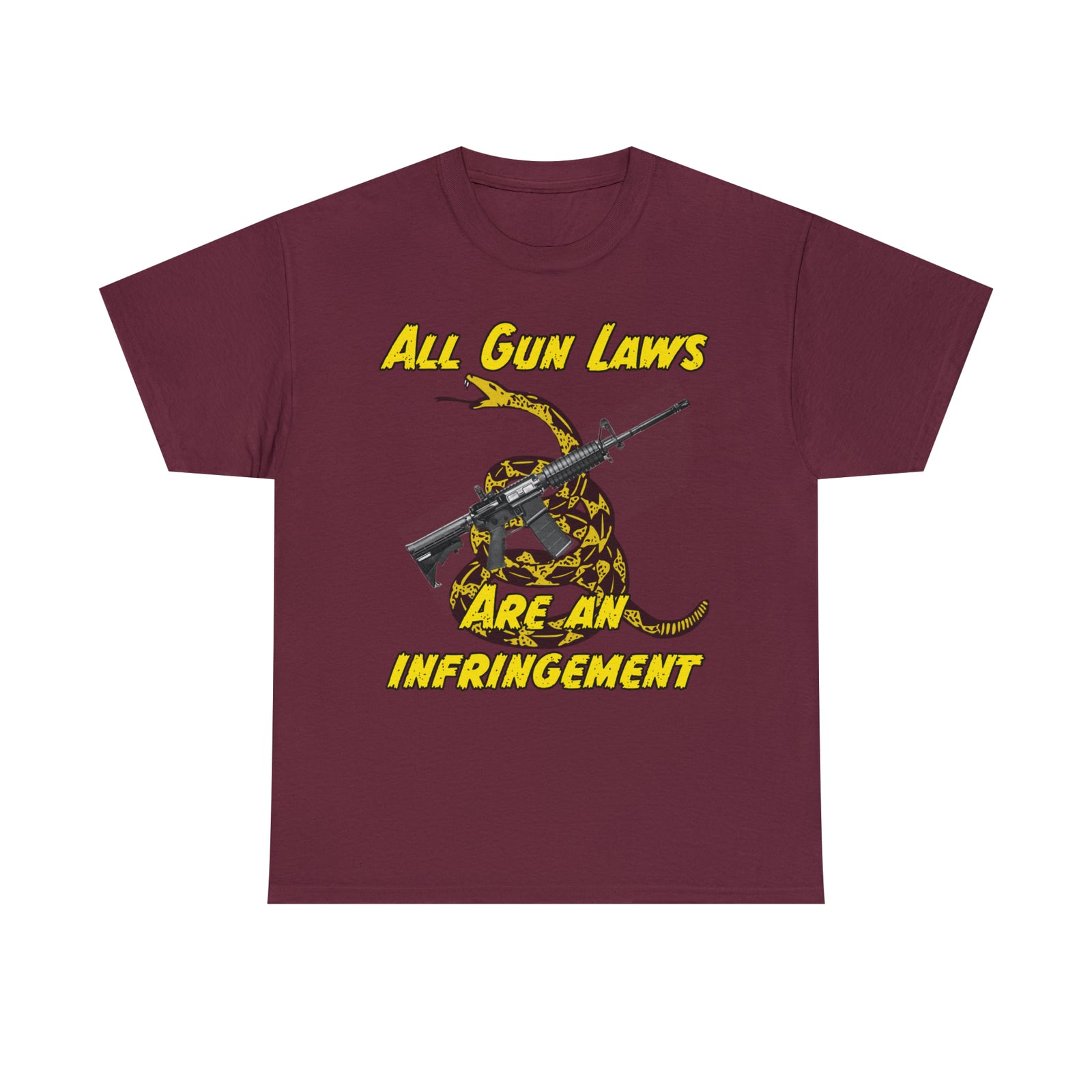 All Gun Rights Are Infringements AR15 Gadsden T-Shirt