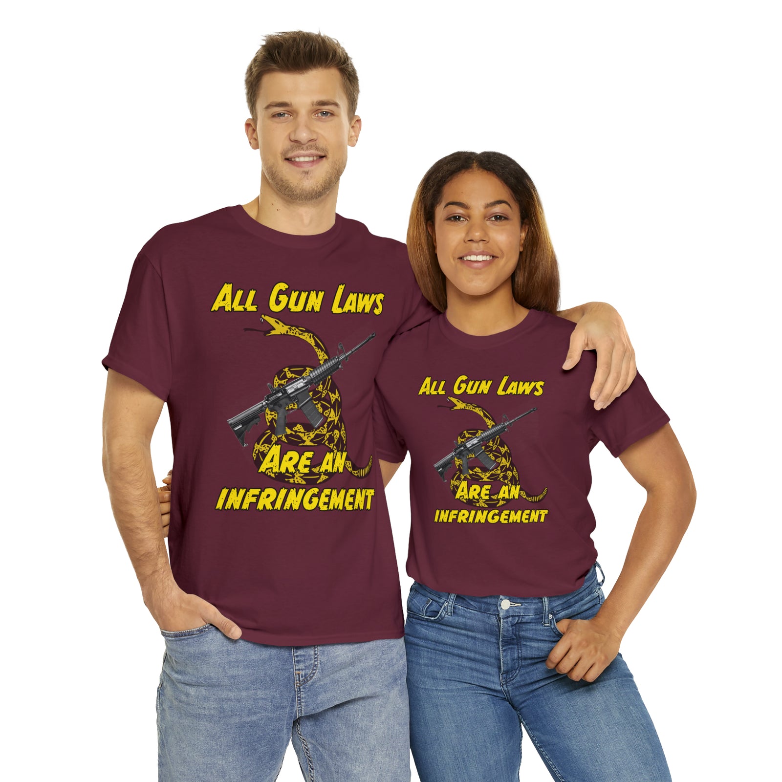 All Gun Rights Are Infringements AR15 Gadsden T-Shirt
