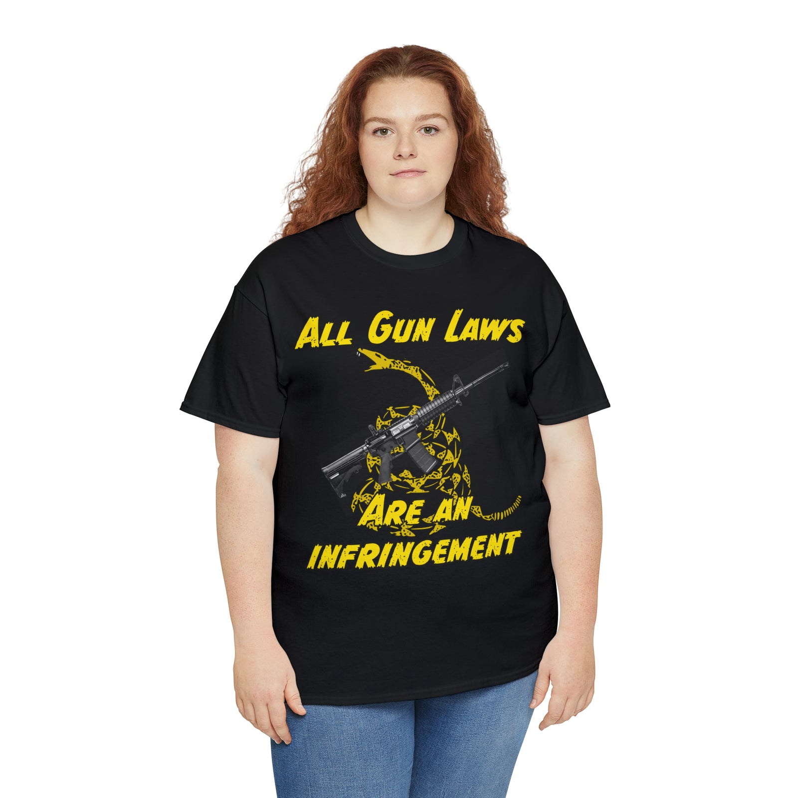 All Gun Rights Are Infringements AR15 Gadsden T-Shirt